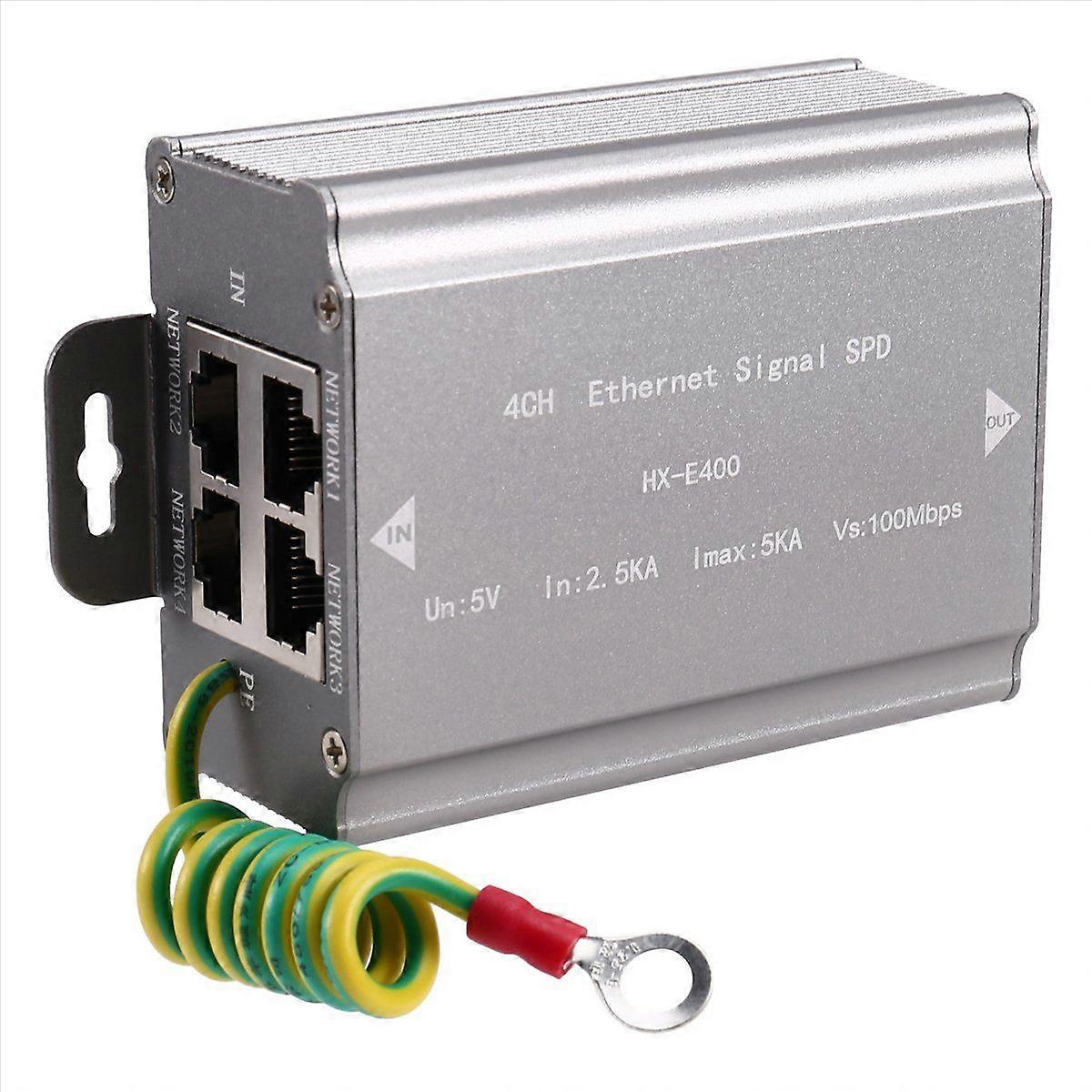 4 Ports 100M Network Cable Signal -Arrester RJ45 Camera Thunder Multi Port Monitoring Surge Protect