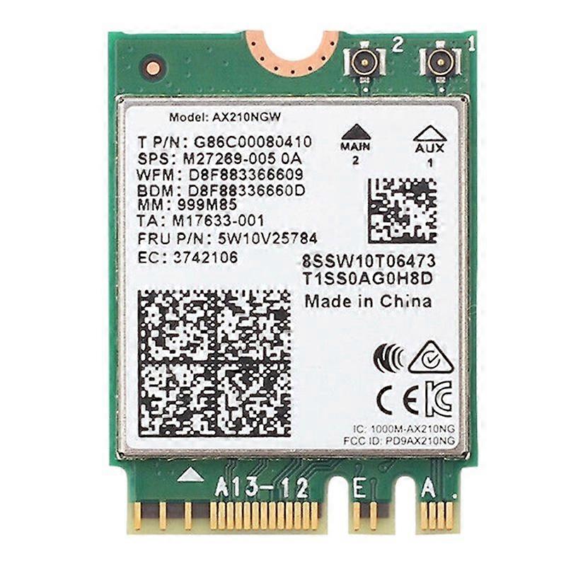 AX210 AX210NGW Network Card M.2 NGFF 2.4Ghz/5G WI-FI 6E 2400Mbps