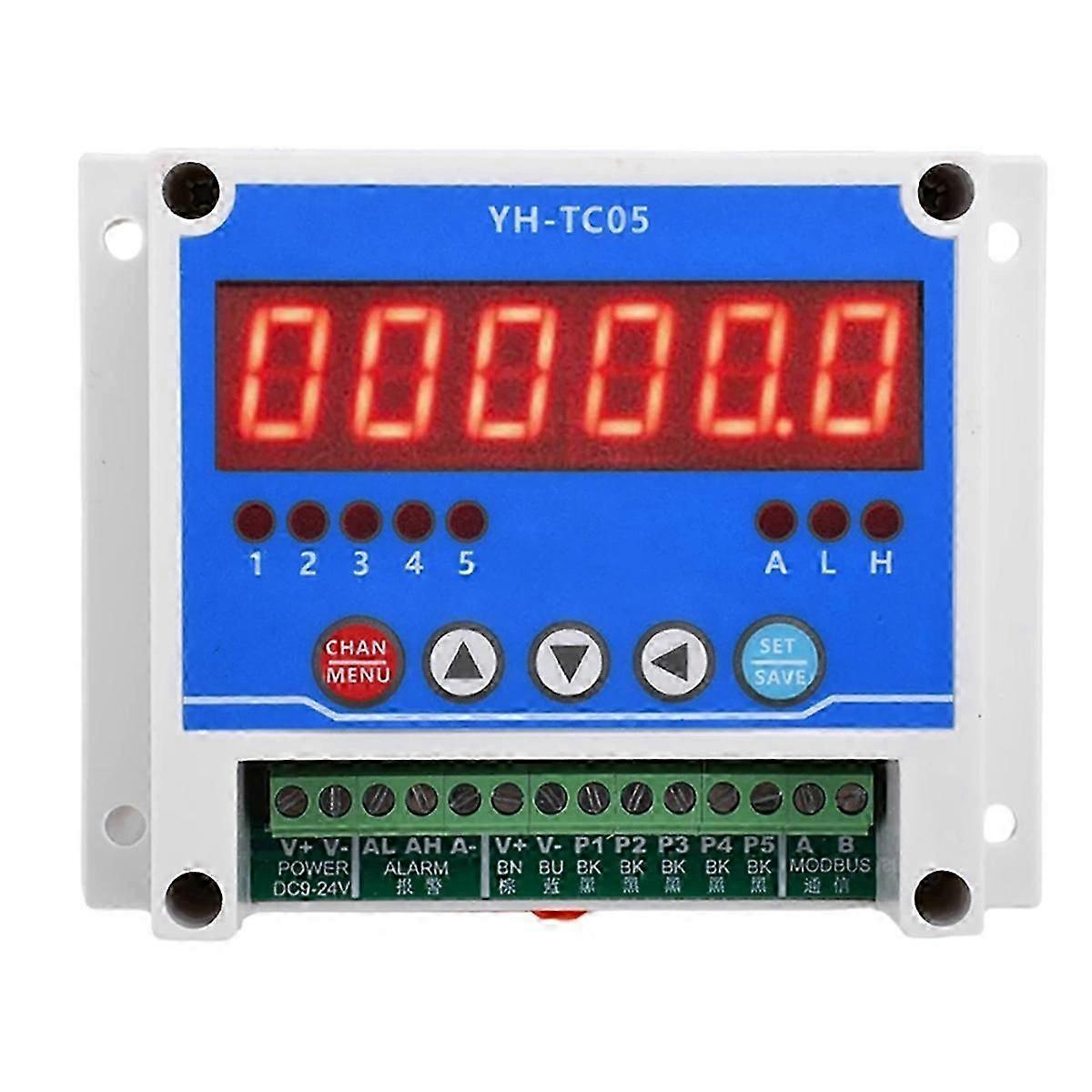 DC12-24V Non-Contact Motor Speed Tachometer 5 Channel Tachometer Hall Sensor Stop Meter RS485 Commun