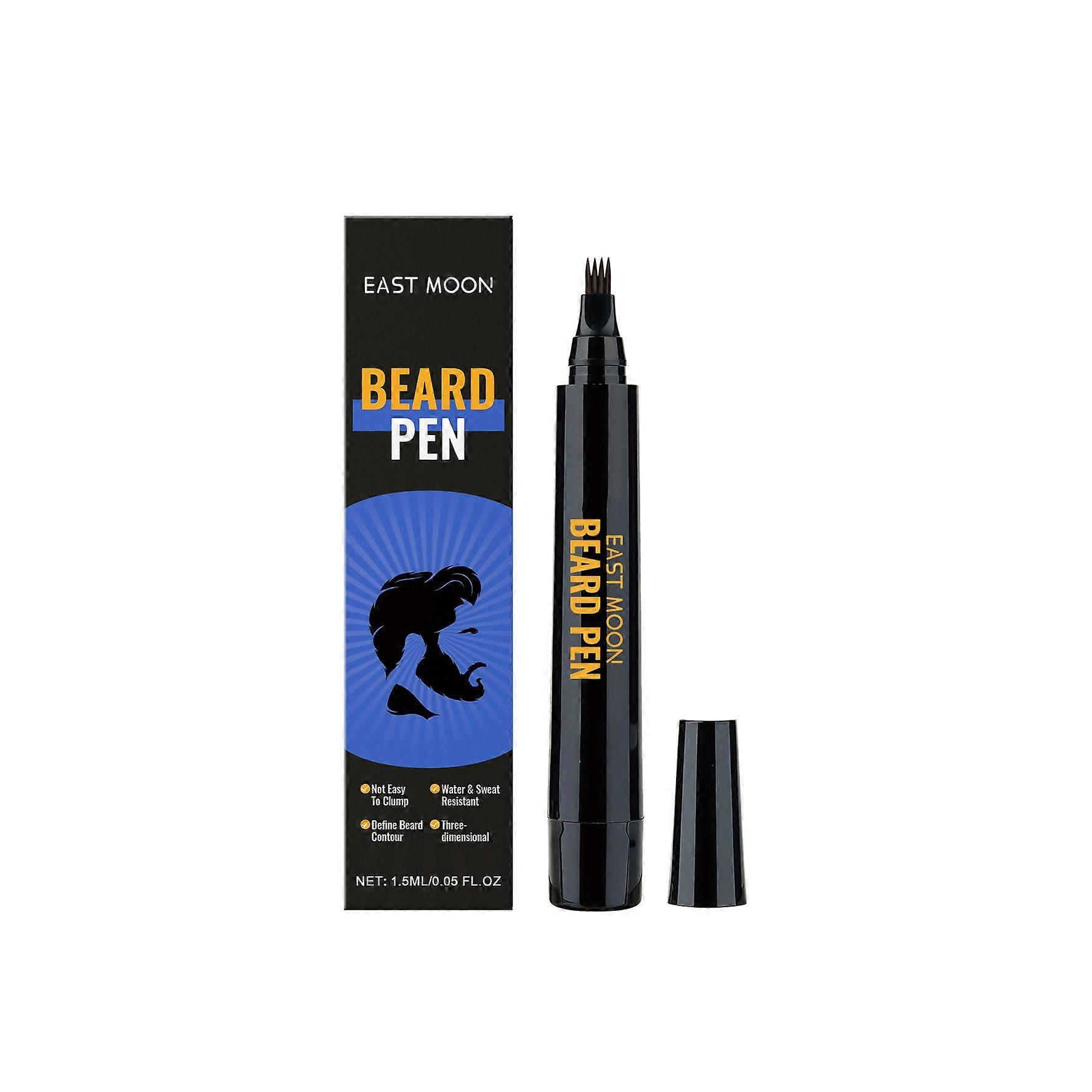 The East Moon Men's Beard Pen Is Natural, Smooth And Flowing. It Covers The Gaps Of The Men's Full Beard Style