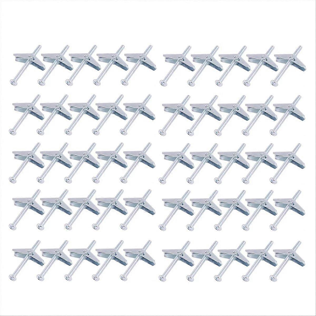 50PCS 1/8 Inch Toggle Bolts for Drywall