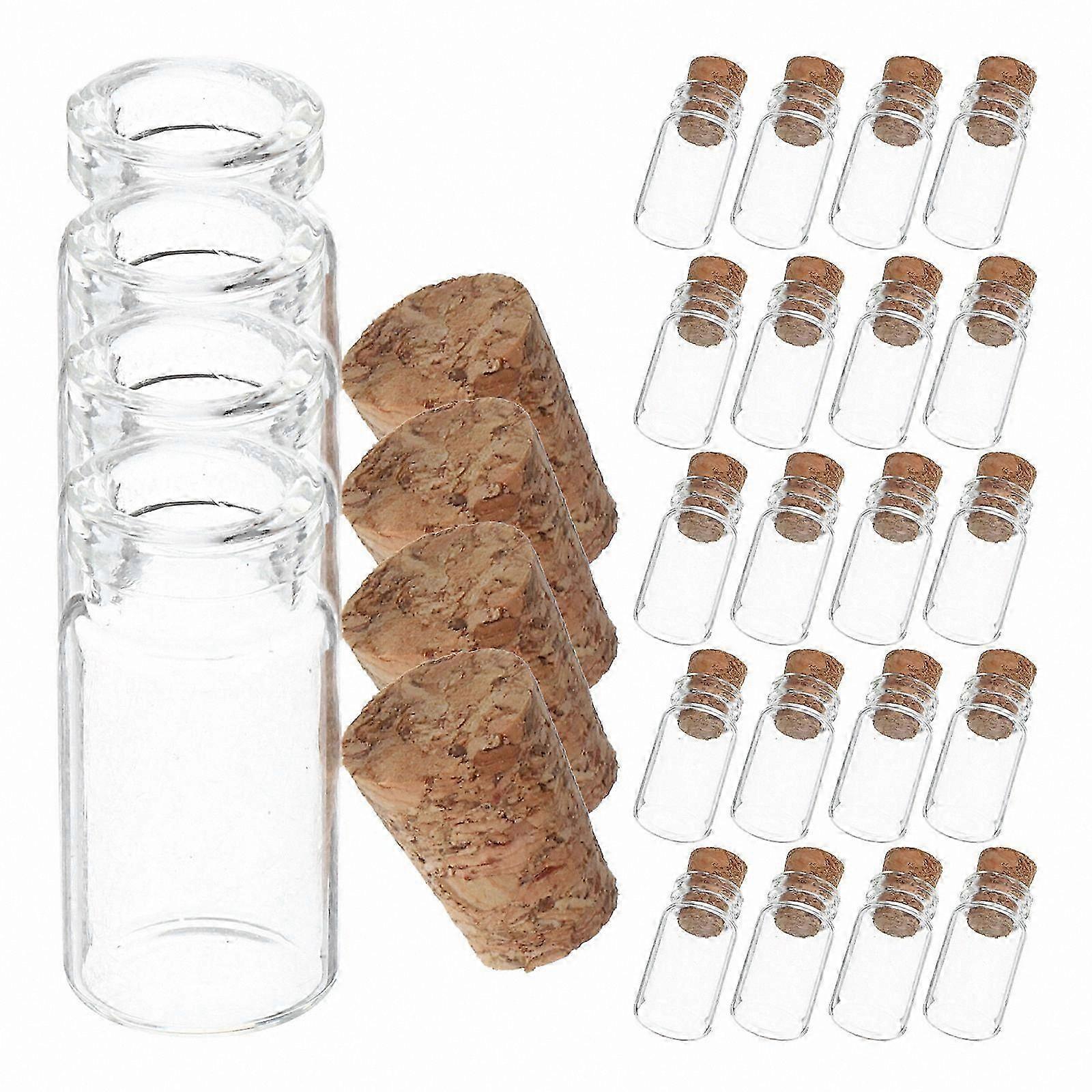Transparent Mini Glass Bottles with Cork Lids, 72 Pcs for Message Storage, Ideal for Gifts and Home Decoration