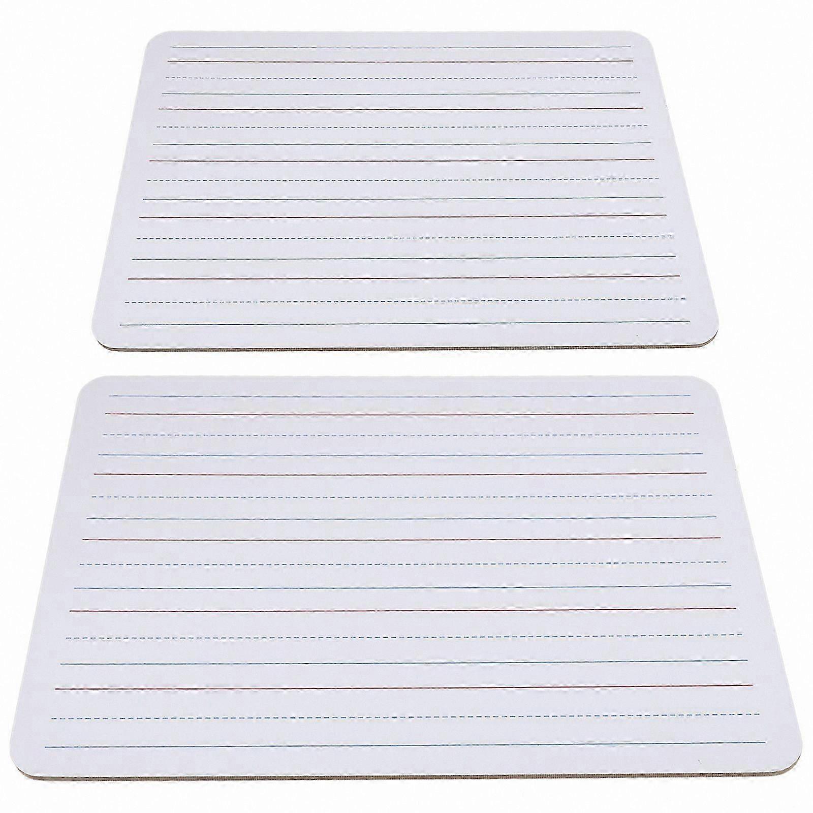Whiteboard Set for Early Education Practice 2pcs with Lines for Individual Learning White