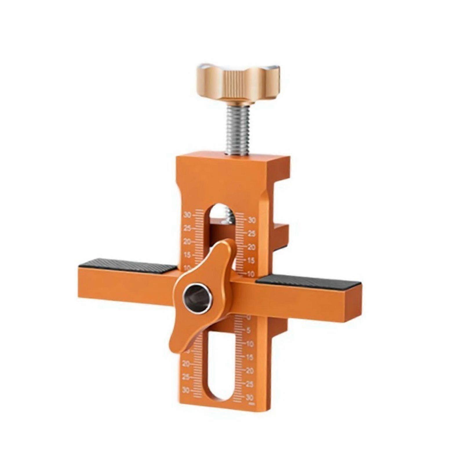 Adjustable Cabinet Door Assembly Tool with Drill Bit Set Portable Cabinet Door Installation Positioner Woodworking Tool