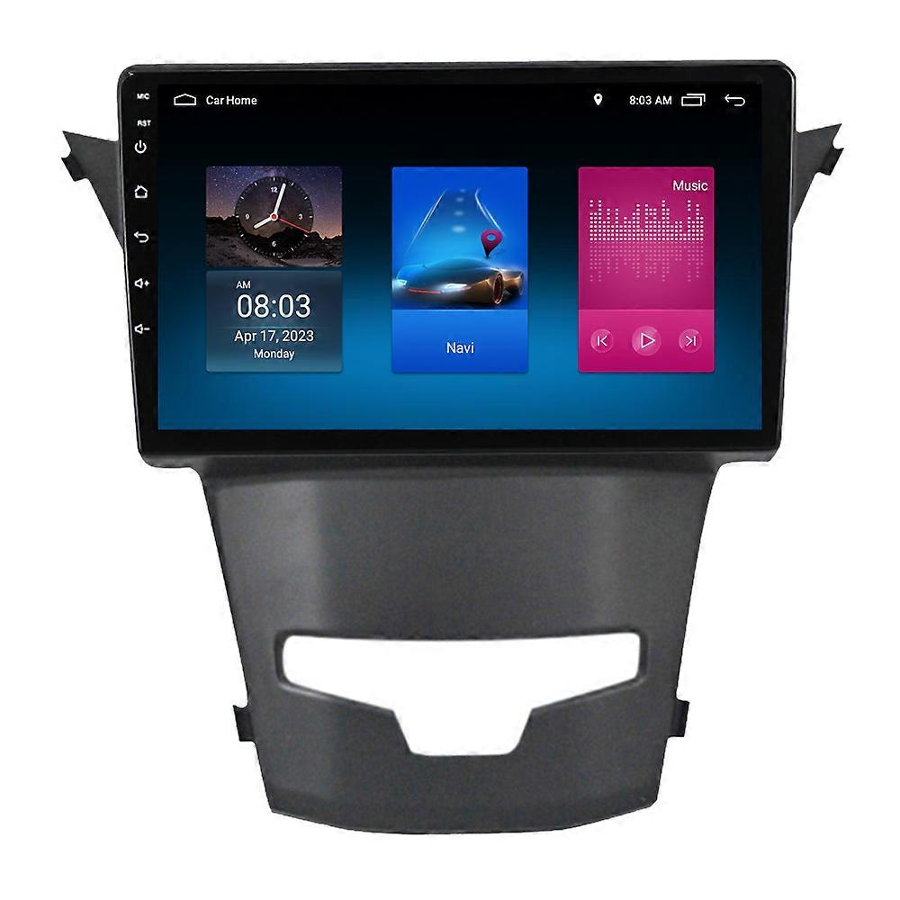 RoverOne Car Stereo Radio Bluetooth CarPlay Android Auto GPS Sat Nav Touch Screen for SsangYong Korando 3 Actyon 2 2013 - 2017