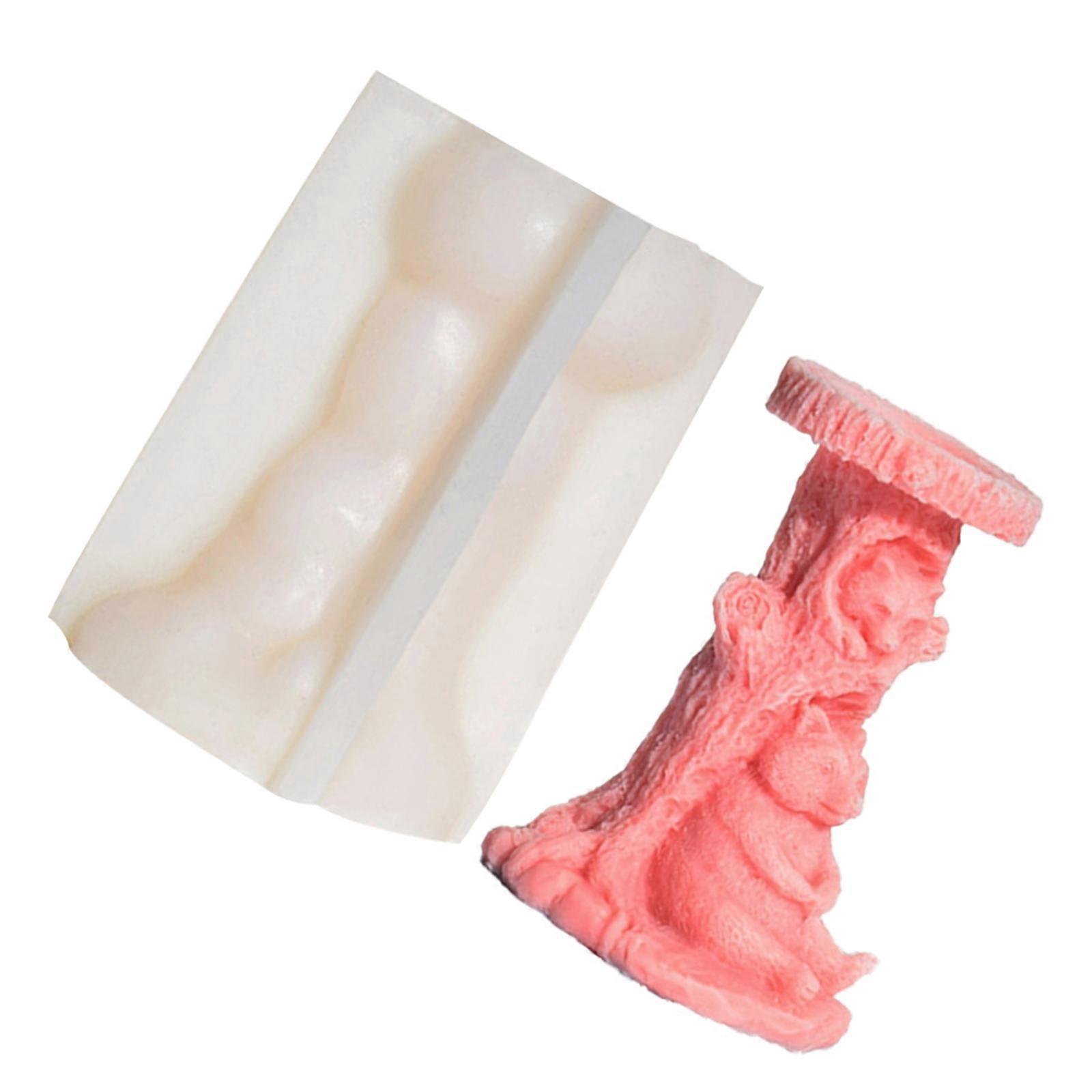 תבניות סיליקון תלת מימדיות של דובי, תבניות נר, תבניות יציקה לקישוט, תבניות אפייה, ציוד יצירה, תבניות גבס להכנת נרות, צבעים רבים