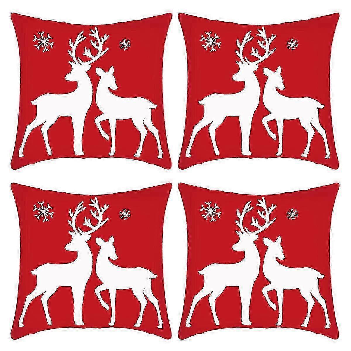 4pcs 45*45cm pillowcase (without pillow insert) Christmas theme pillowcase