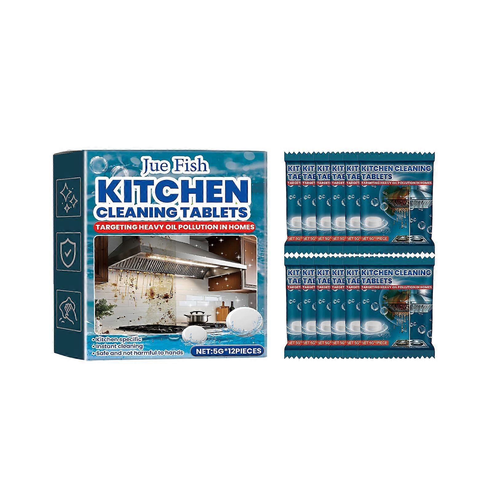 Kitchen Heavy Oil Cleaning Effervescent Tablets Contains Spicy Mint Leaf Extract