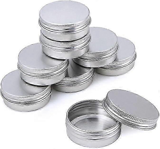 30ml Aluminium Tins Jars Empty Cosmetics Container Pots Travel Sample Pots Round Cans with Screw Lids for DIY Crafts Cosmetics Salve Candle Lip B