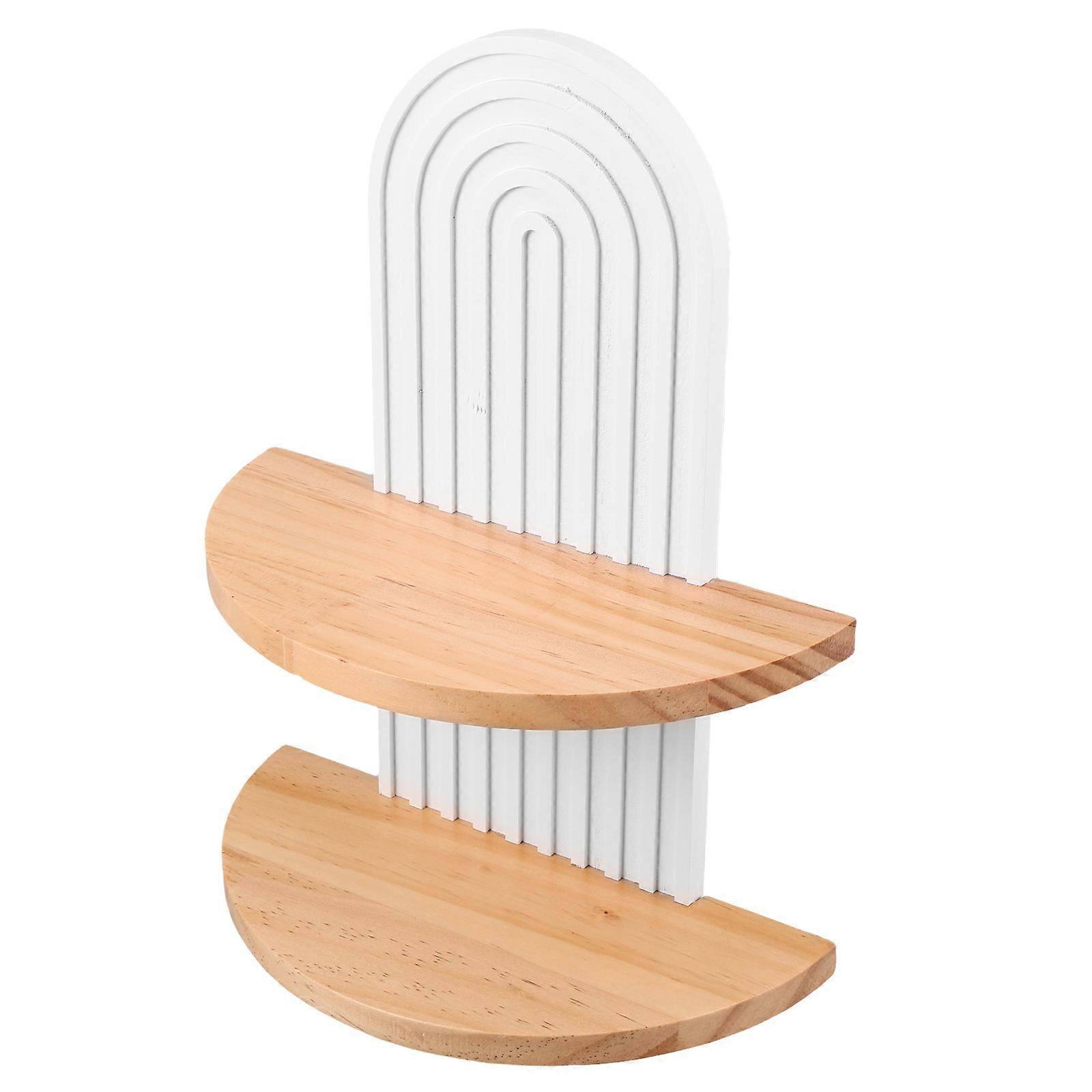 Floating Wall Shelf for Storage Wooden Hanging Rack White