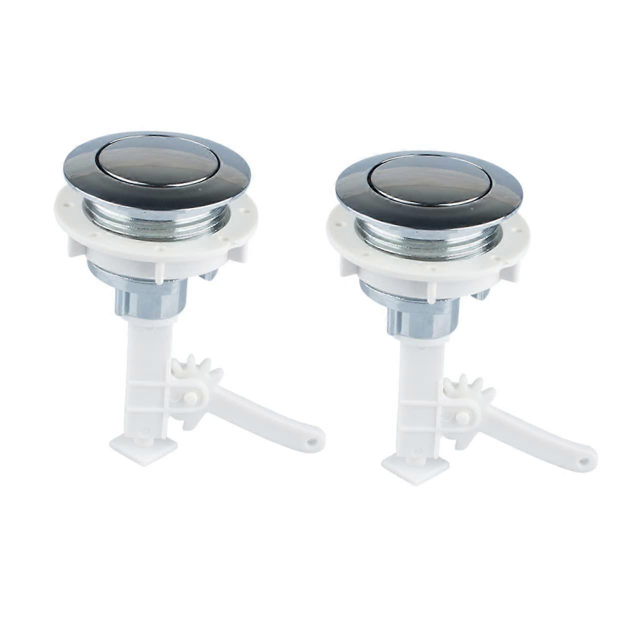 2 Pack Toilet Flush Button Replacement Kit WearResistant Push Buttons for Cistern Tank