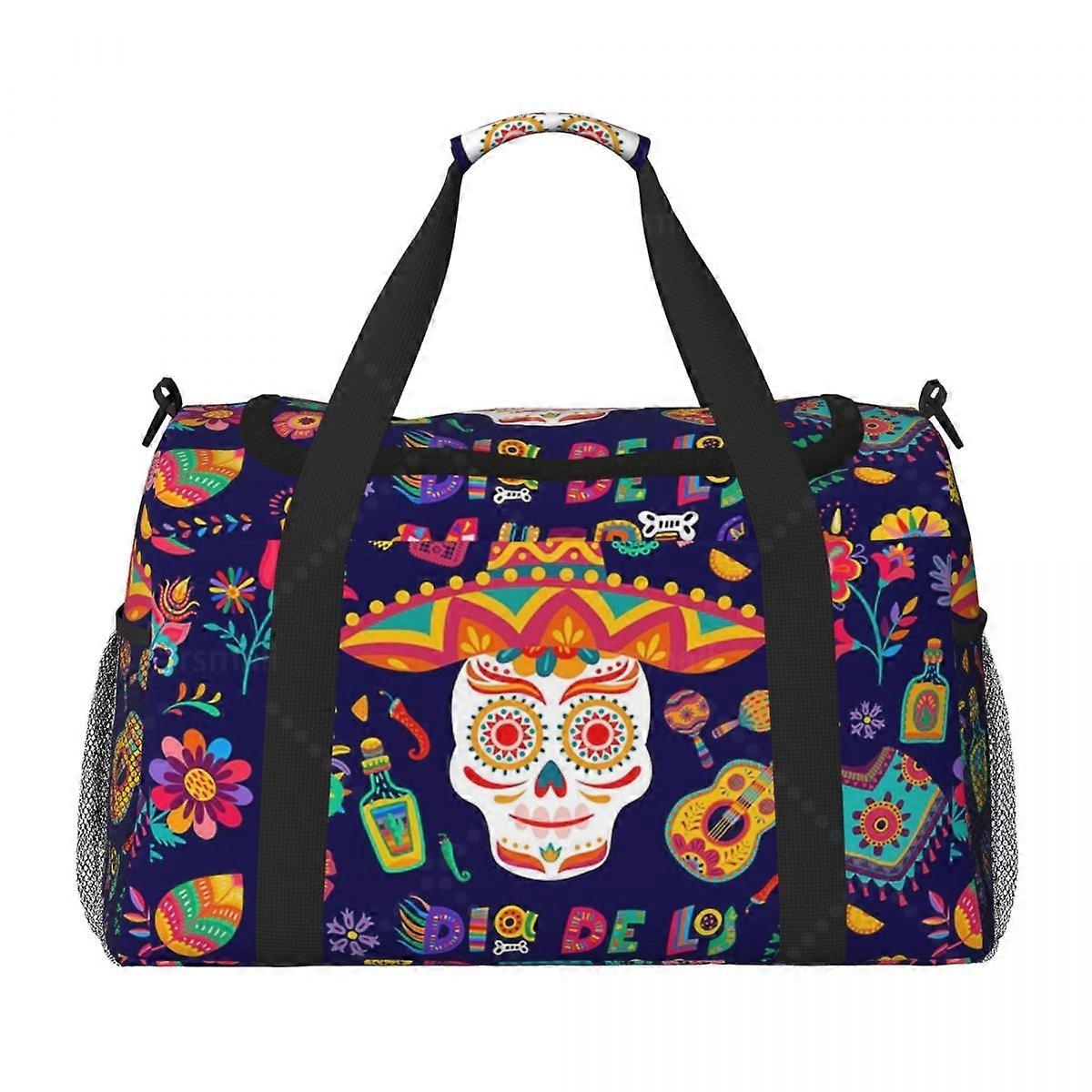 Day Of The Dead Stylish Hand Travel Bag Durable Tote for Daily Use Lightweight and Spacious Design
