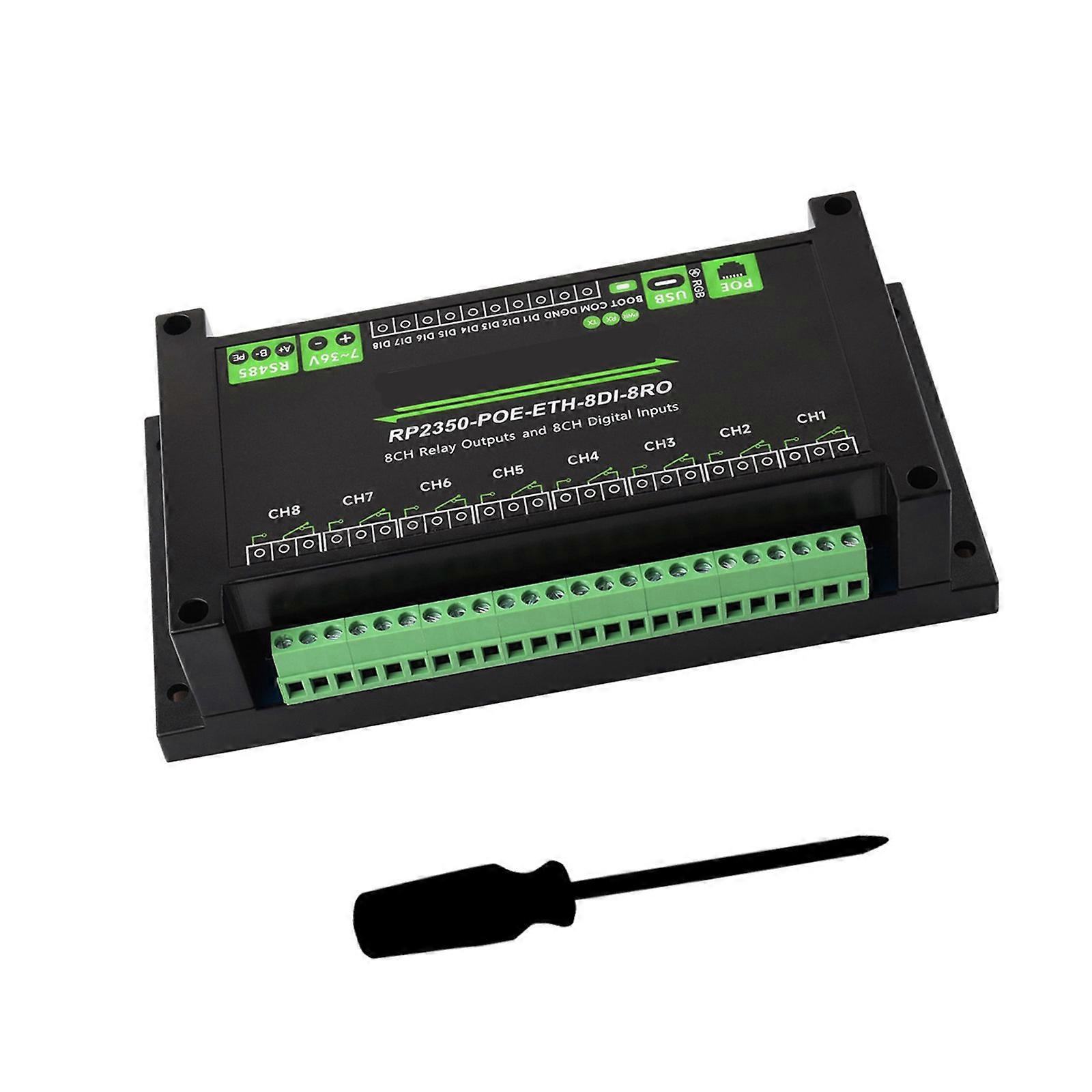 8 Channel Industrial Module RP2350 Chip Acceleration Bluetooth-compatible for Home Control Protective Circuit Board Multicolor