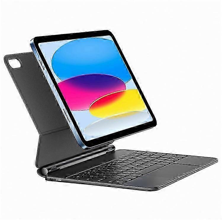 Para iPad 10.9 Polegadas Modelo 2022 Capa de Couro Magnética Com Teclado Bluetooth E Touchpad Capa Protetora Com Suporte