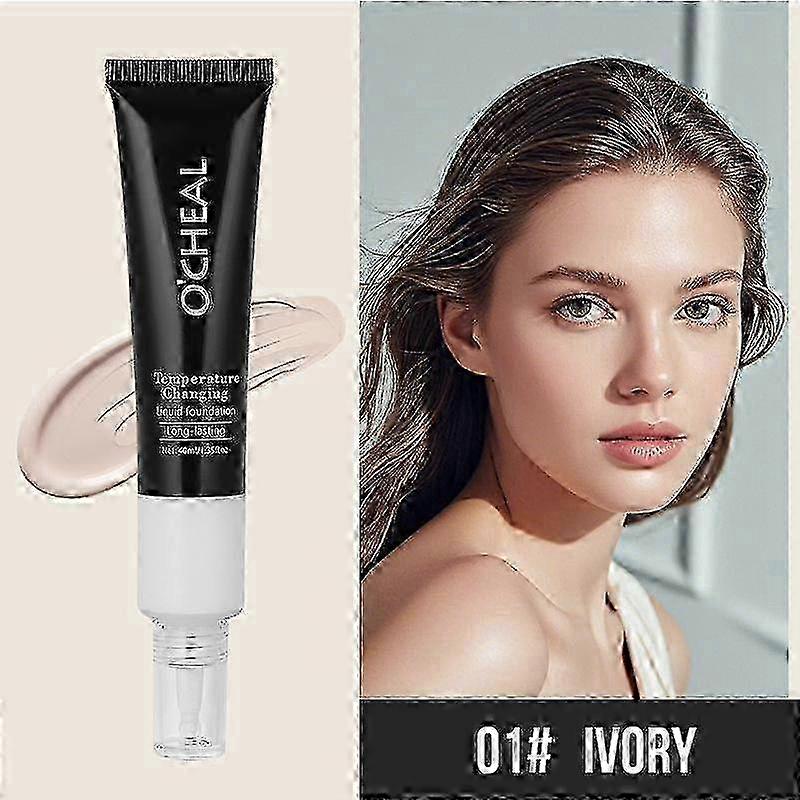 Temperature changing liquid foundation,enhancing makeup application