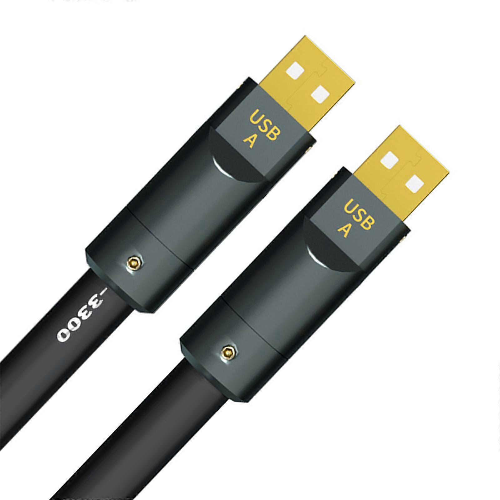 6N Single Crystal Coppered USB A to A Cable Stable Transmission Enhances Shielding Clear Sound Quality 50-200cm Multicolor
