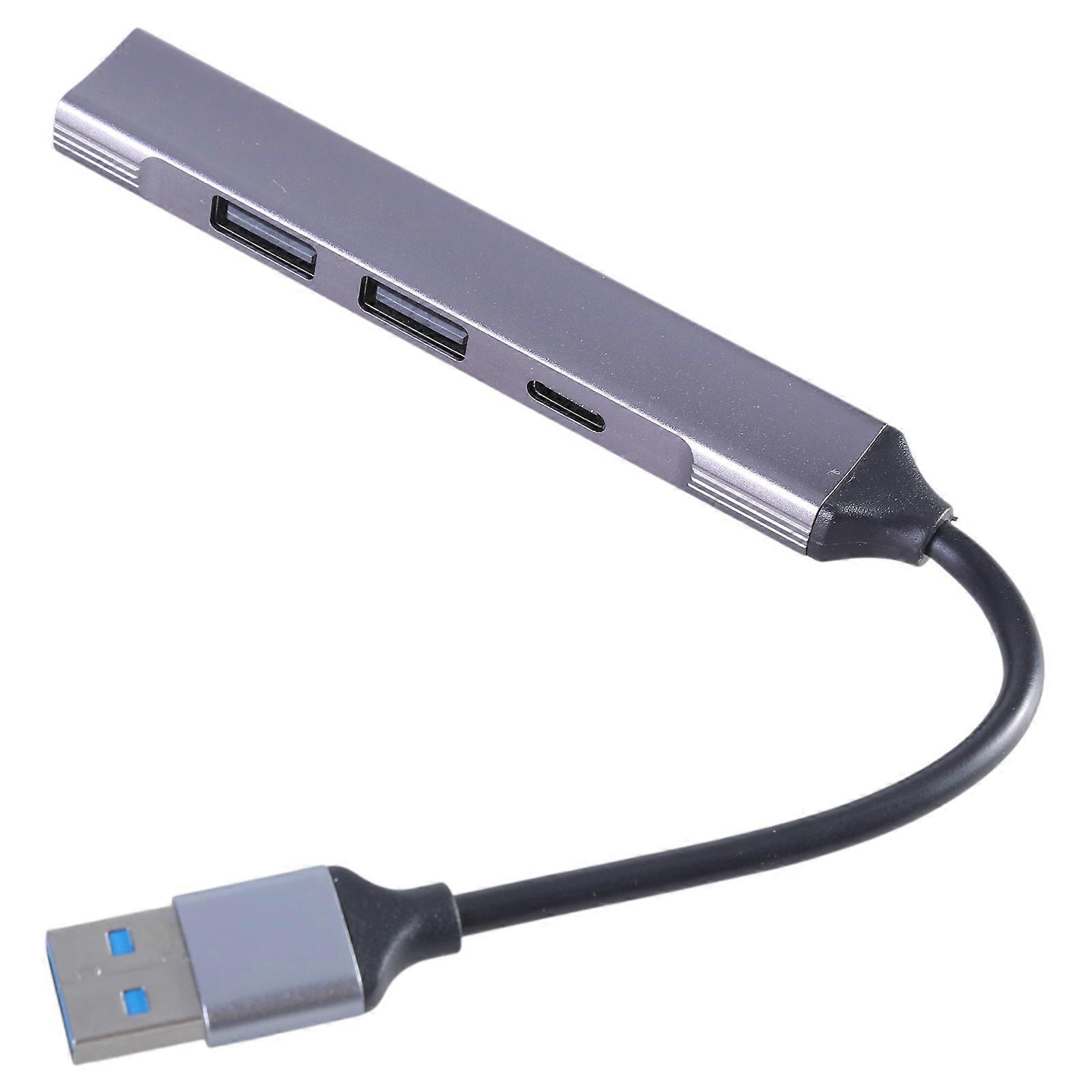 Multiport USB Hub 4 in 1 Docking Station USB Adapter for Laptops and Tablets Connect Mouse, Keyboard, and USB Devices Multicolor