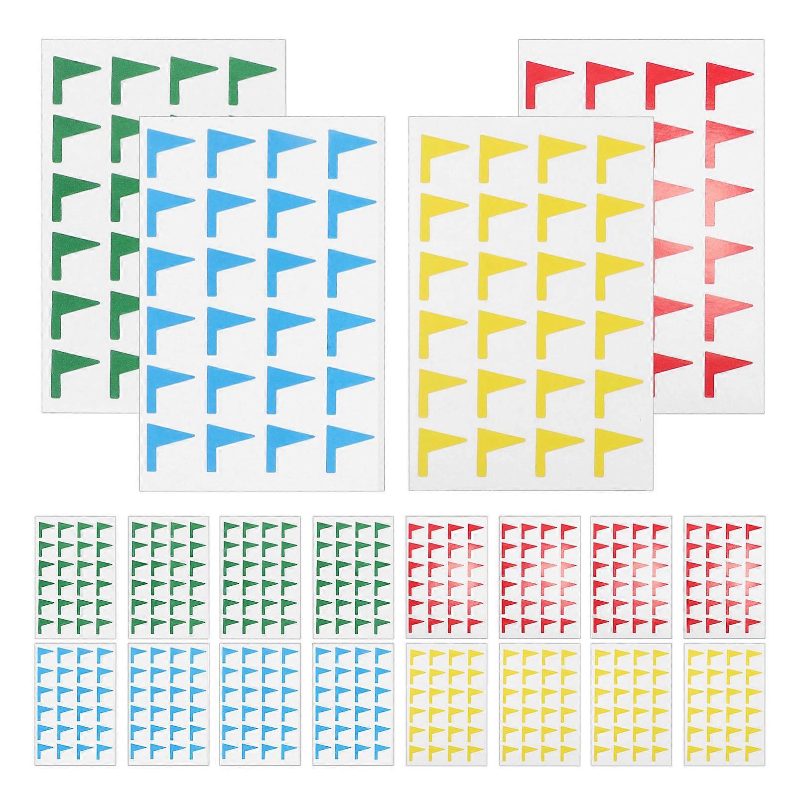 Map Marker Small Flag Stickers for Marking 1Pack Assorted Color Tabs