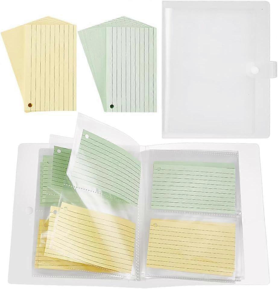 2Pcs 3x5 Index Card Holder Binder Card Organizer with 100Pcs 3x5 Inch Index Cards Flash Card Holder Index Card Organizer for Note Cards Flash Cards an