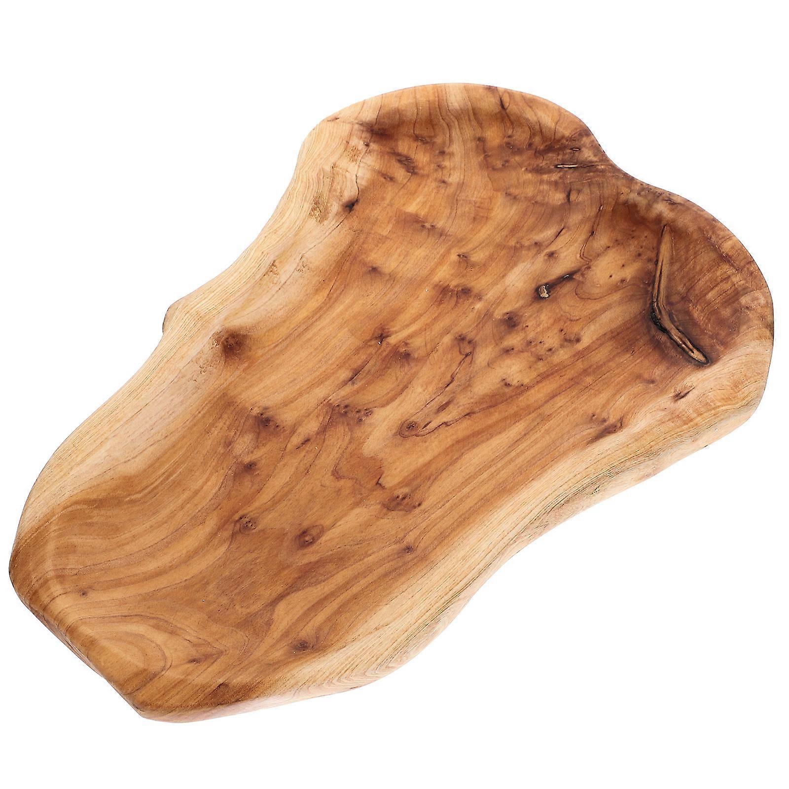 Fruit Plate for Storage Multi-Functional Household Serving Tray Light Brown