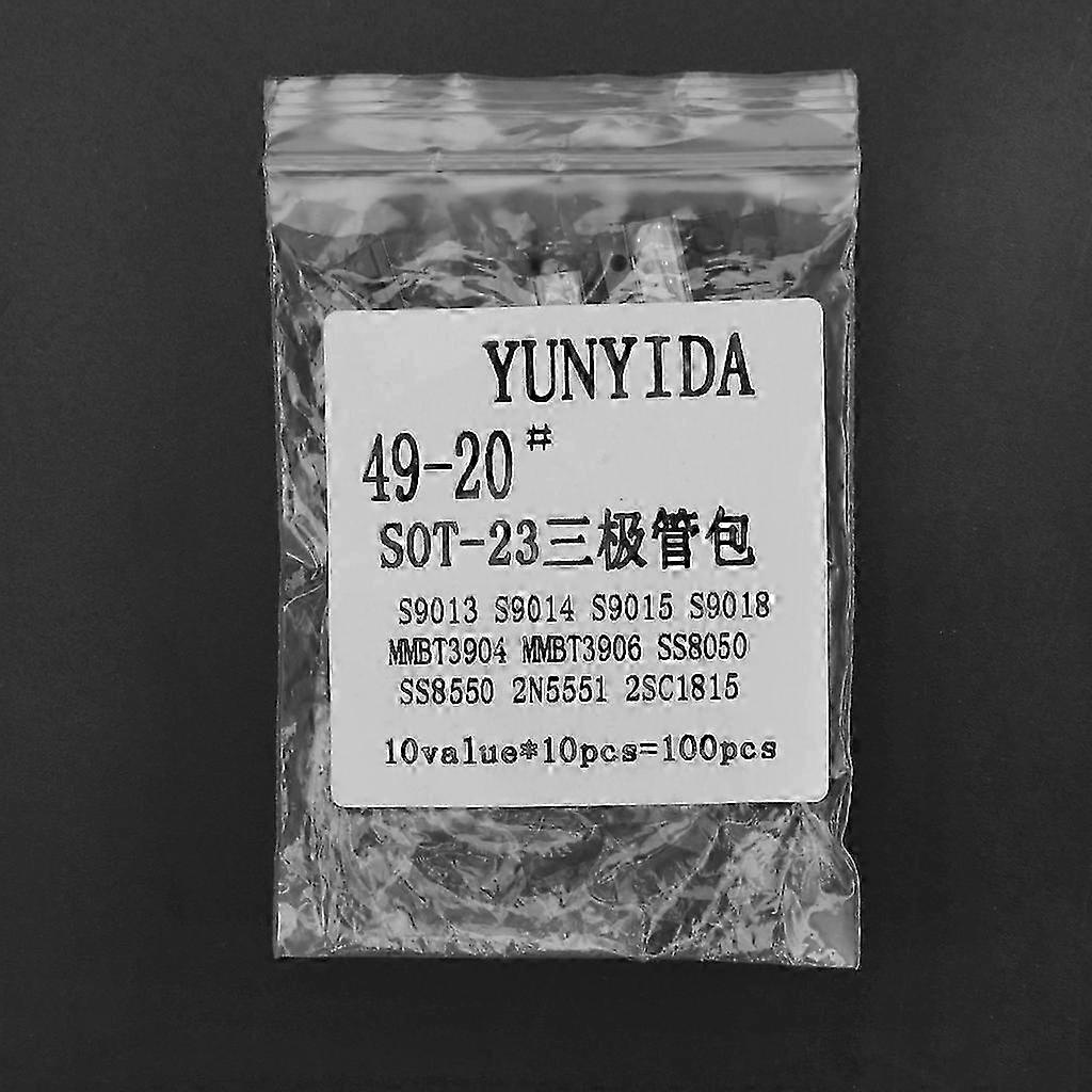 100pcs SOT-23 SMD Transistor Sample Kit Package 10 Kinds Triode