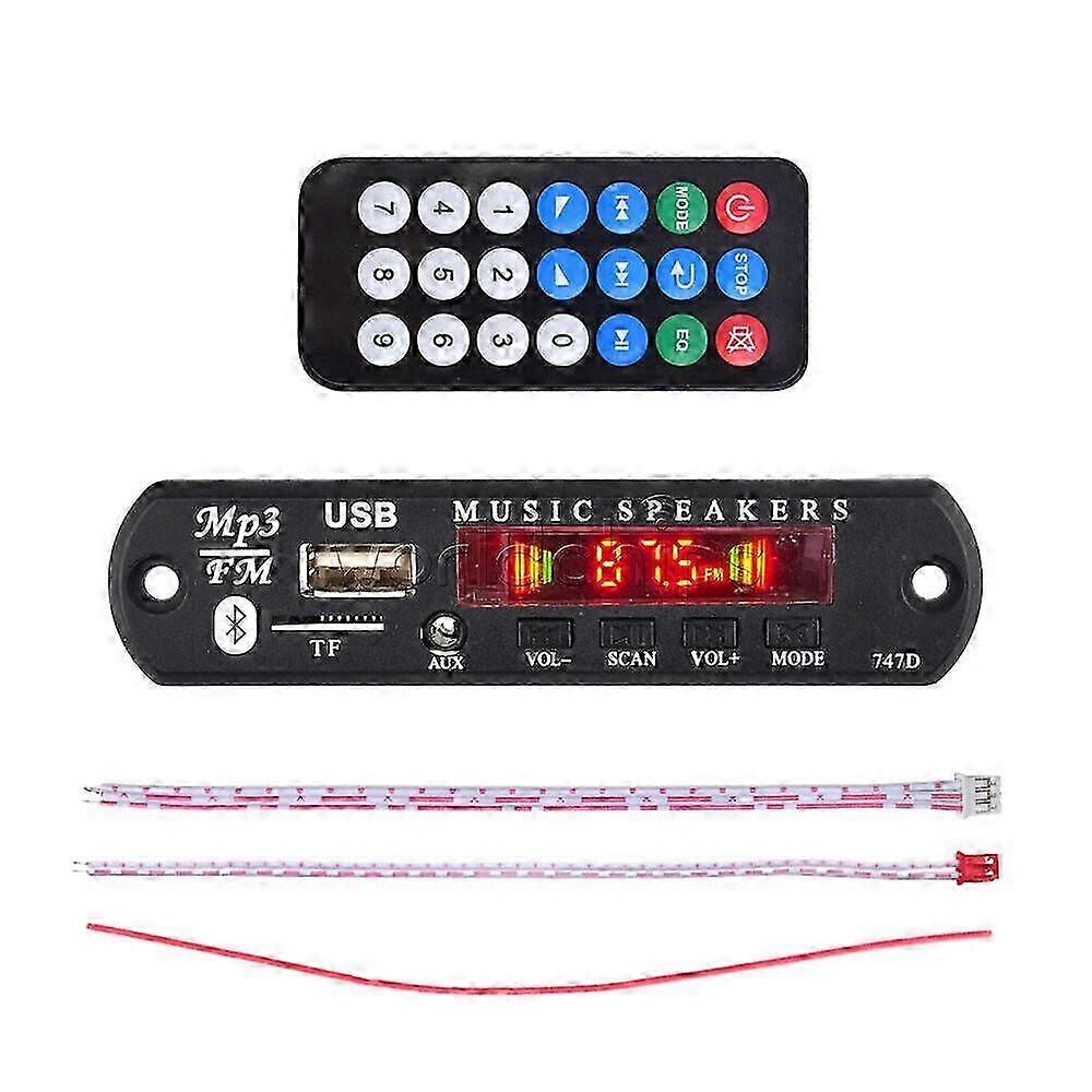 9V 12V Car MP3 WMA Decoder Board Audio Module Bluetooth 5.0 Music Remote Control FT