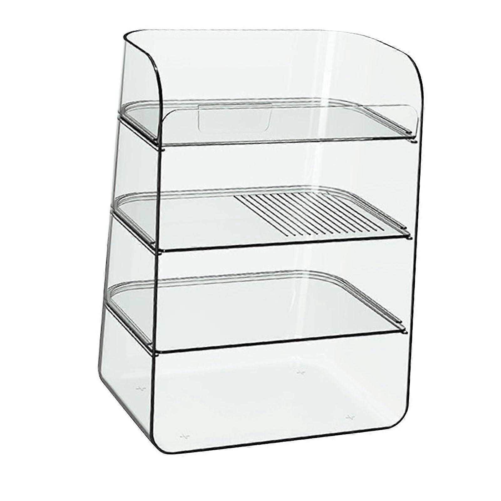 Cosmetic Organizer Shelf with MultiLayer Large Capacity Space Saving Design for Bathroom Storage (Transparent)
