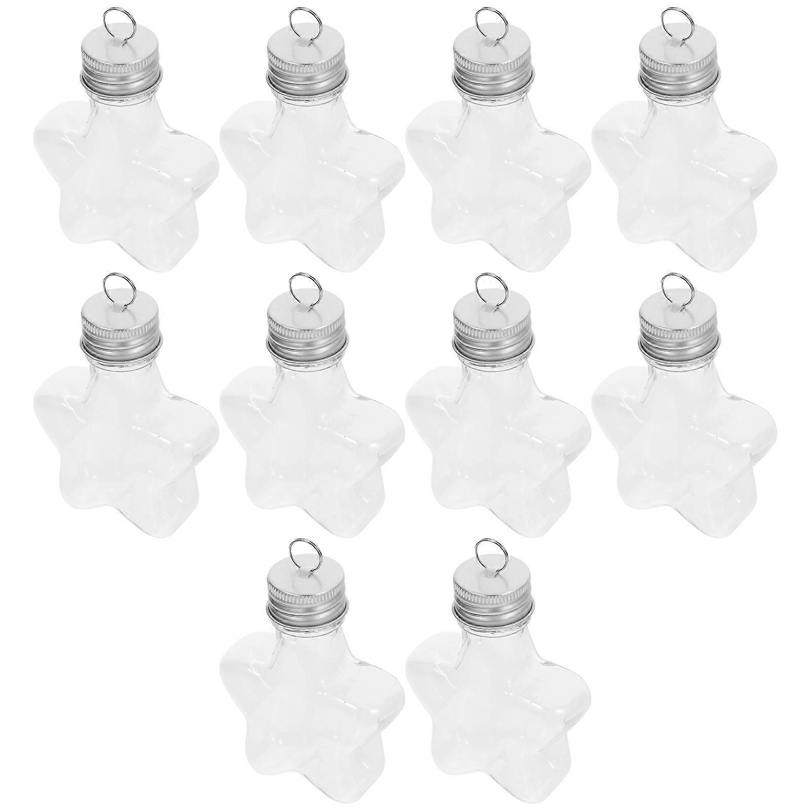 Candy Bottle Transparent Clear Plastic for Storage 10Pcs Xmas Tree Jar