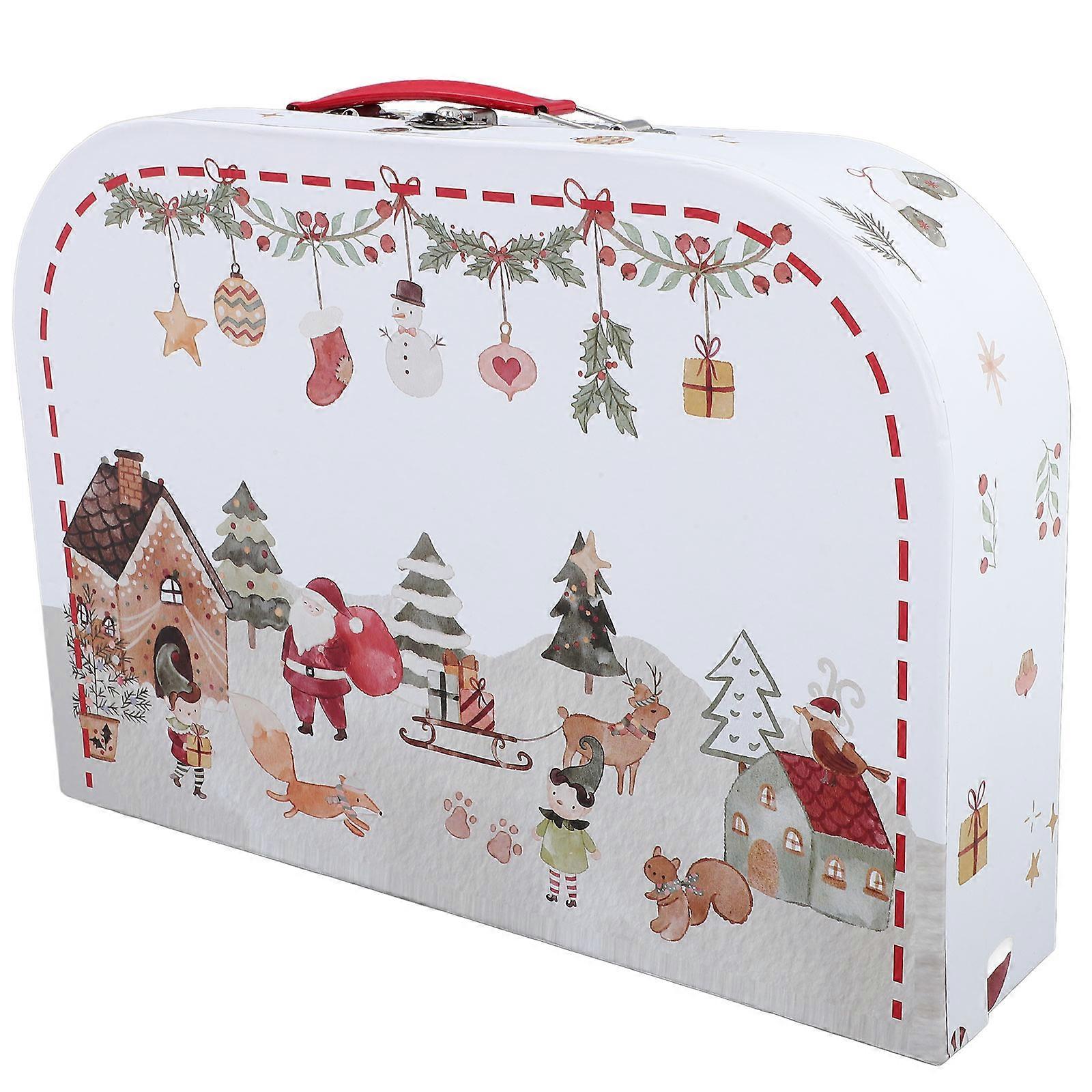 Storage Boxes Decorative Storage Box Gift Presentation Christmas Occasion White 1Pcs