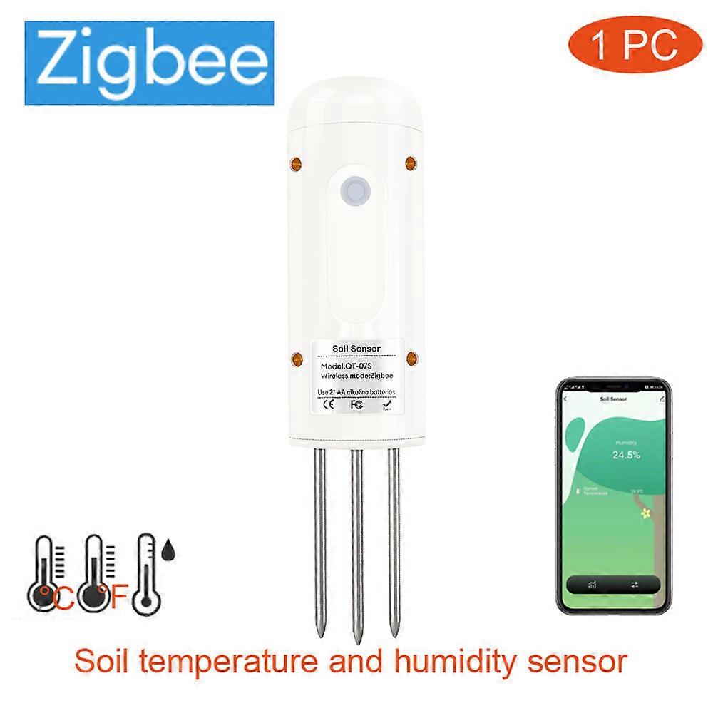 1/2/3 PCS Smart Soil Sensor Zigbee Soil Temperature and Humidity Detector Wireless Soil Analyzer Planting Garden Moisture Meter