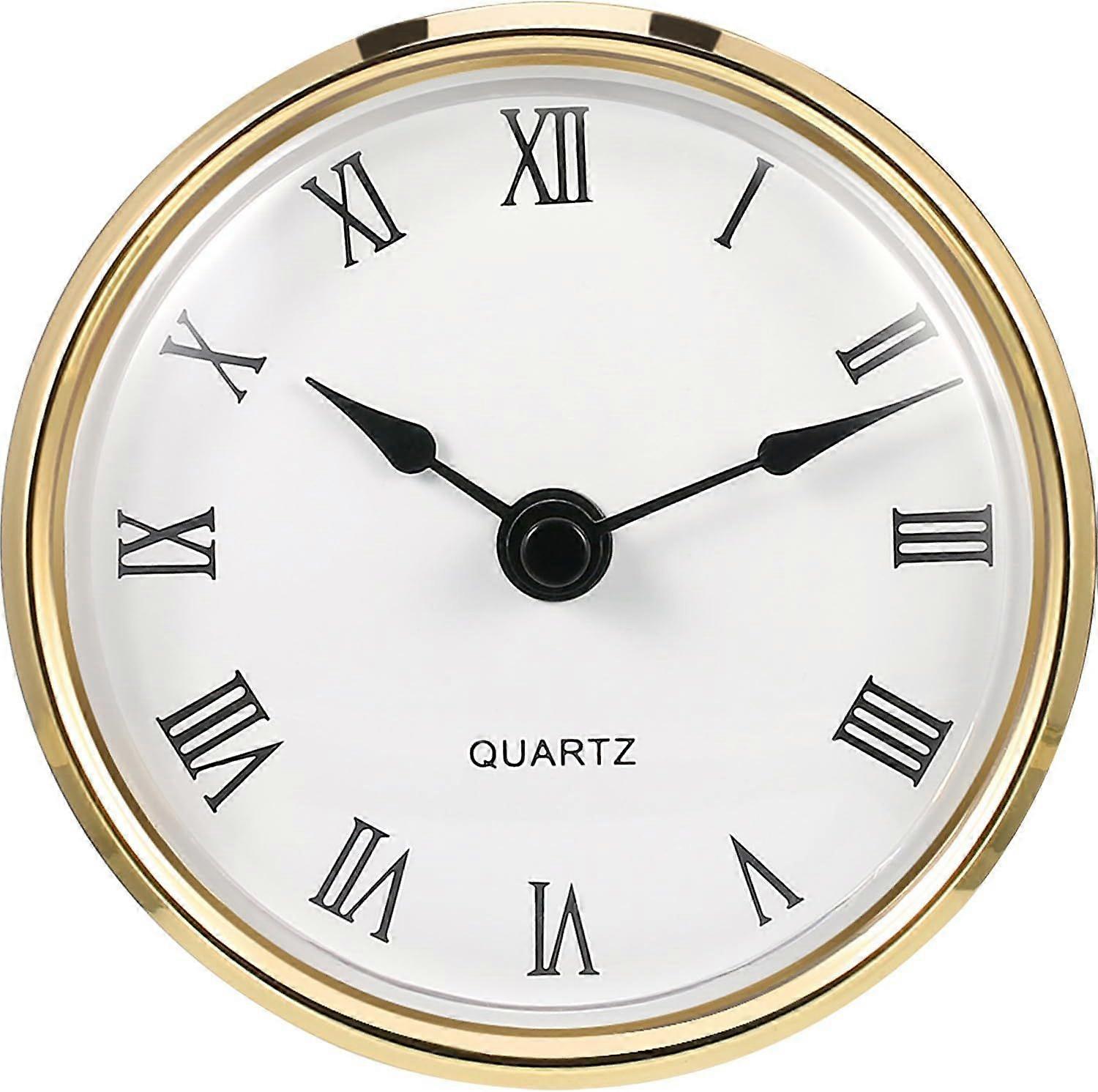 8 polegadas (80 mm) relógio de quartzo fit-up/insert com algarismo romano, movimento de quartzo (aro de ouro)