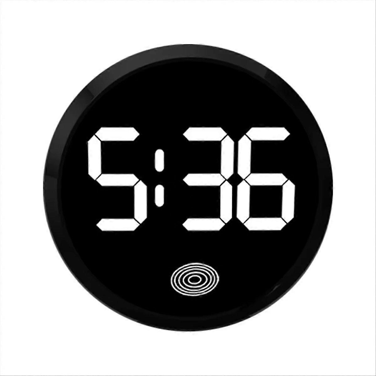 Car Interior Clock,Car Watch,Round Alloy Touch Luminous Digital Clock