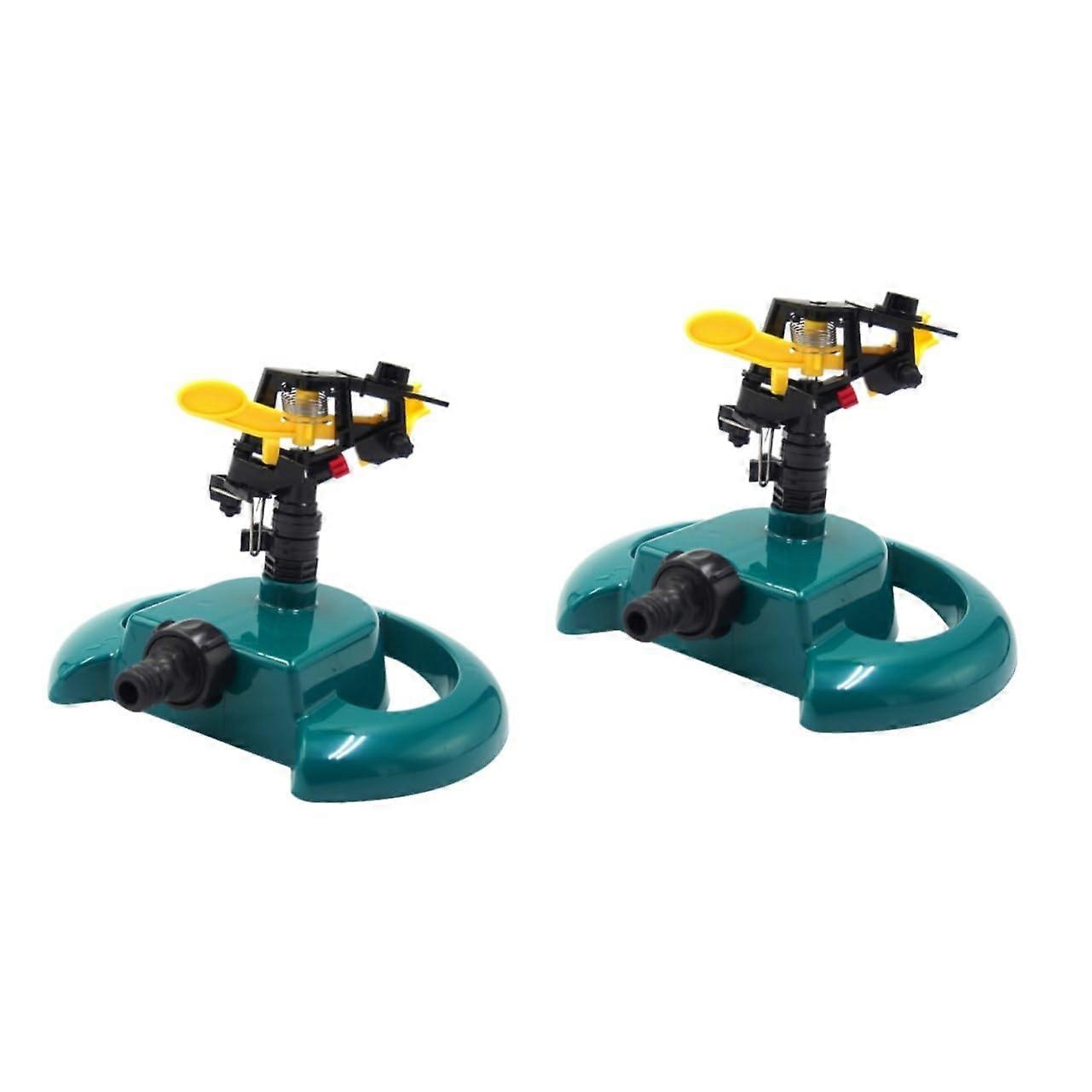 2pcs Garden Sprinkler 360° Rotating WaterSaving Lawn Irrigation System for Wide Coverage