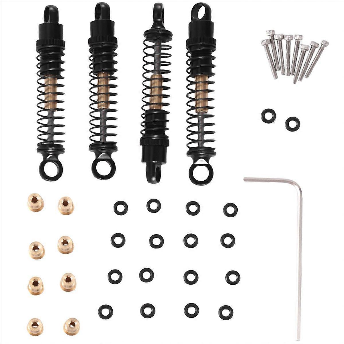 4 stk. 40 mm metaloliedæmper, sort