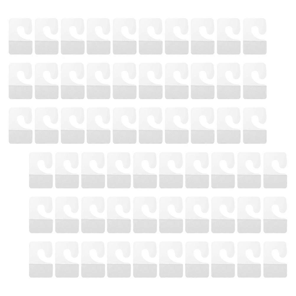Hanging Hook Plastic Hanging Tags for Storage Use 250Pcs Transparent PVC Hooks