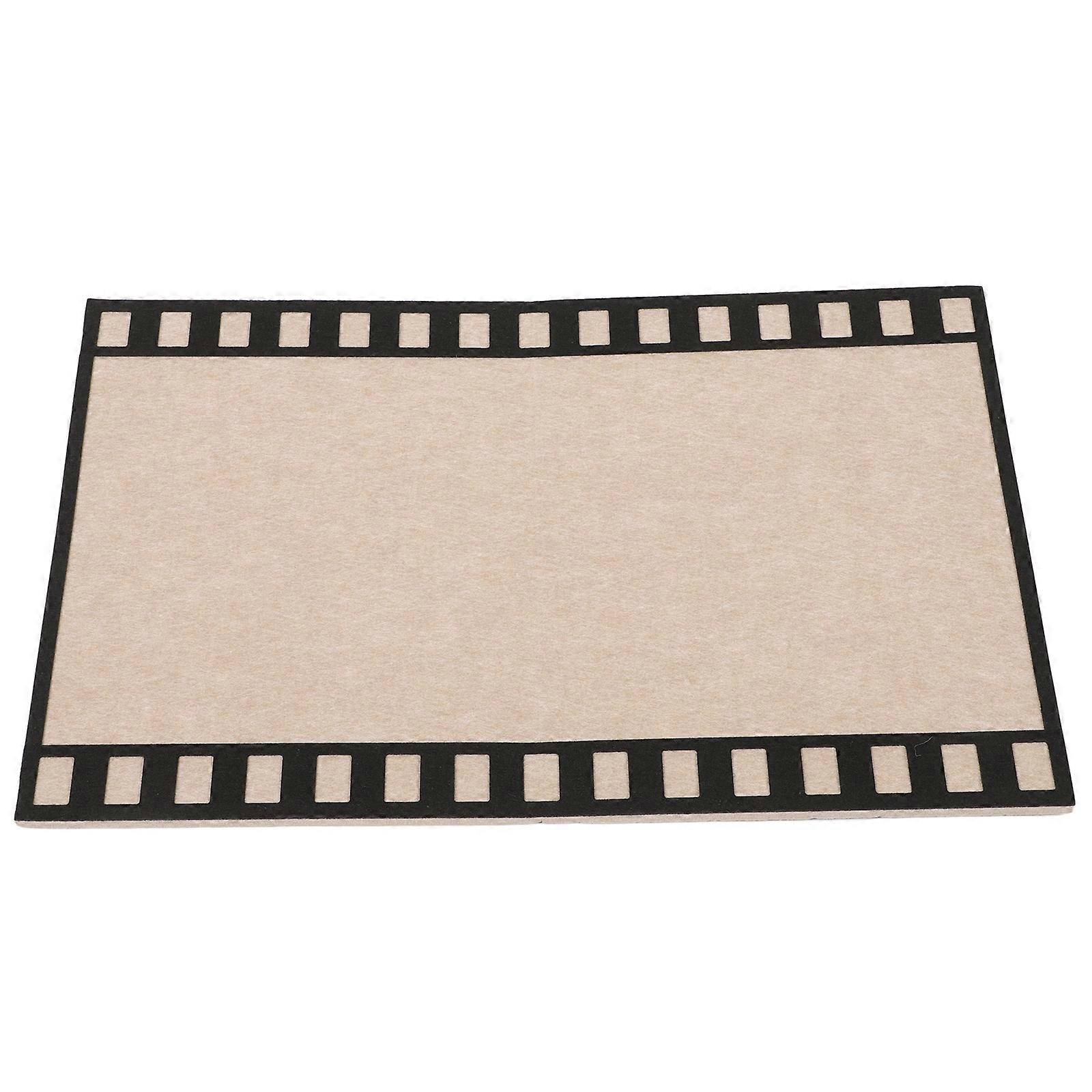 Felt Bulletin Board Multifunctional Photo Frame Retro Style For Office Use Light Brown 1Set