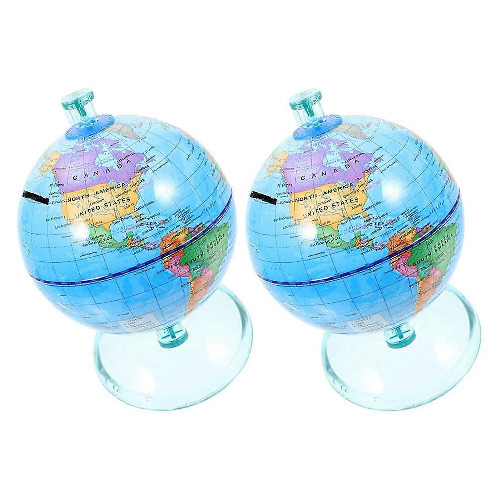 Multi Colored Globe Piggy Bank for Kids with 2Pcs Coin Storage