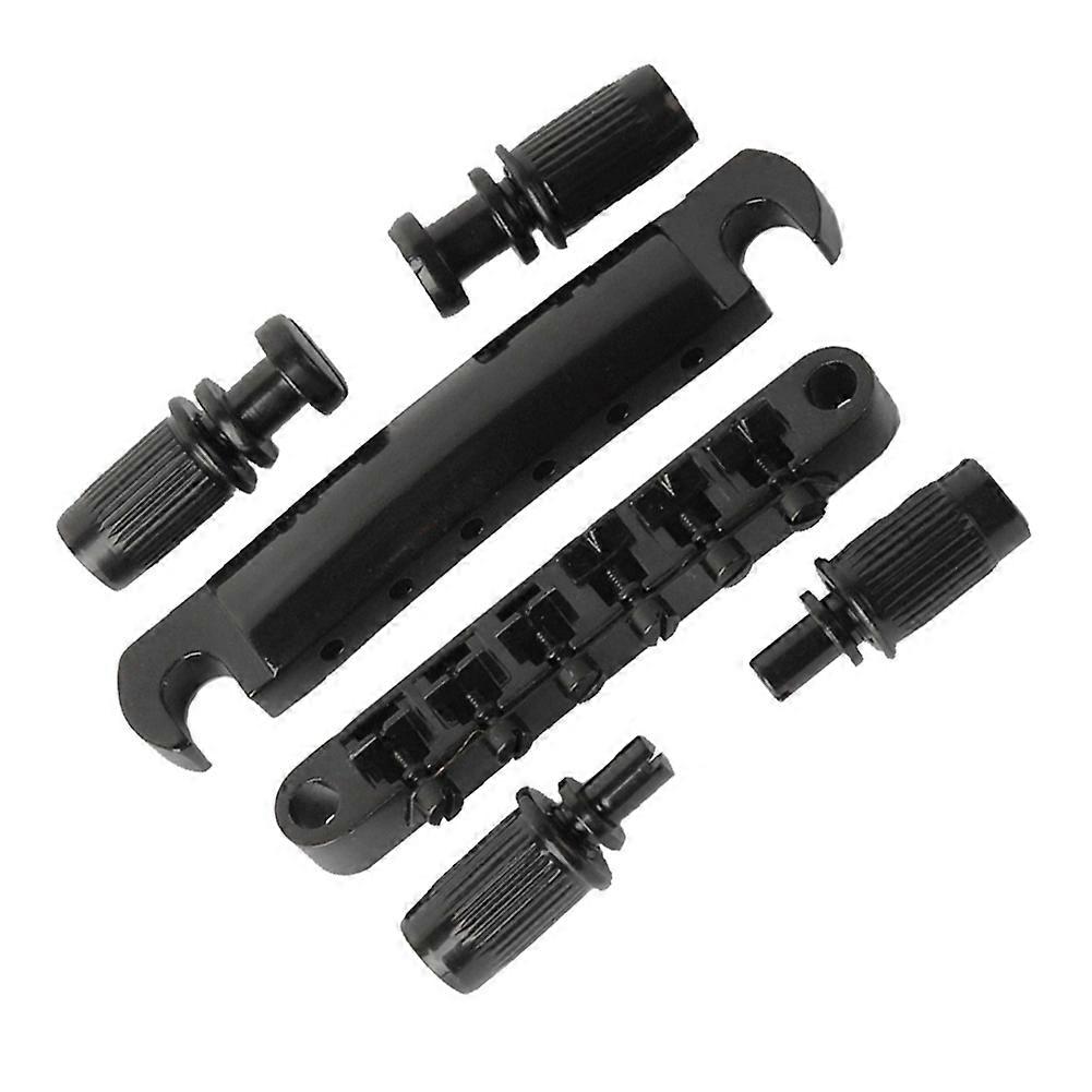 6 String LP Guitar Bridge for Electric Guitar Premium Quality Replacement Black