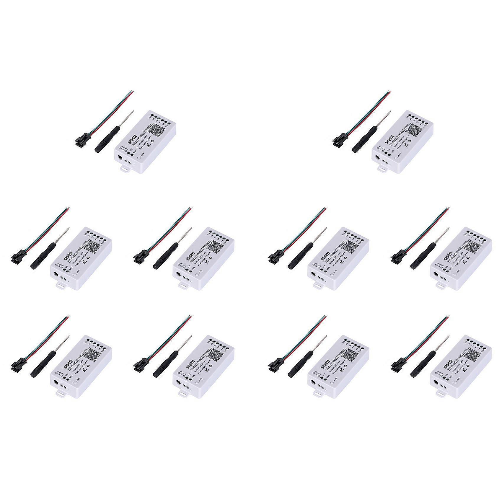 10X SP801E Wifi Art-Net LED Controller LED Matrix Panel Module WS2812B WS2811 Light Strip Wireless Control DC5-24V