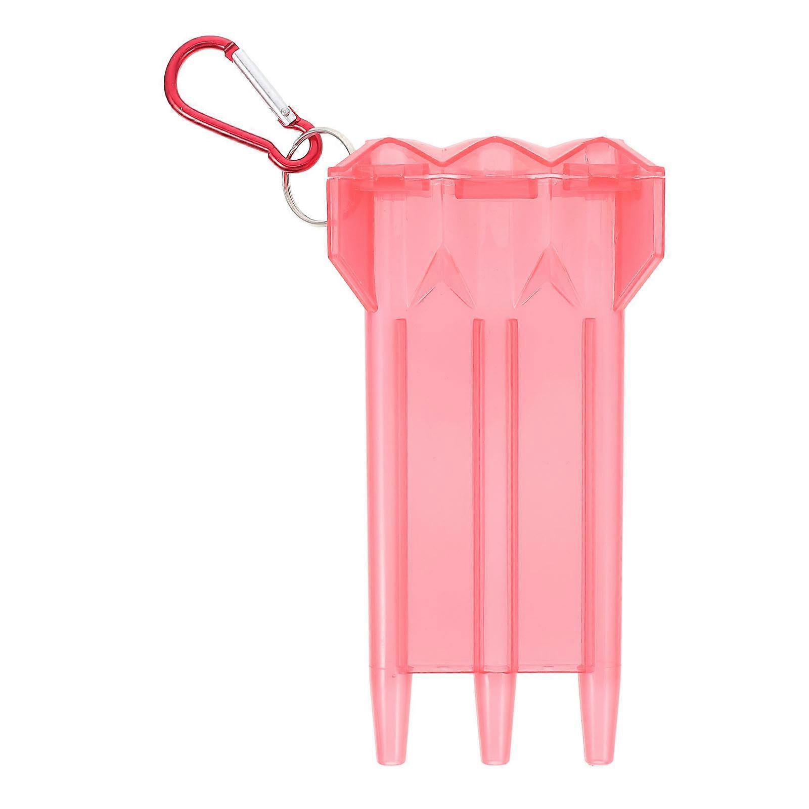 Red Portable Dart Case for Storage Four-Edged Dart Box with Durable Plastic