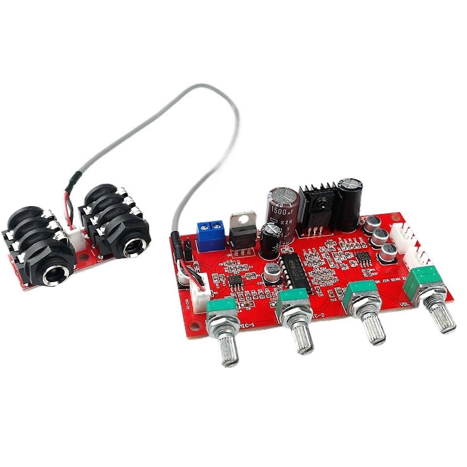 PT2399 Karaoke Reverb Board with Mic Preamplifier, 7V24V DIY Audio Effects Amplifier