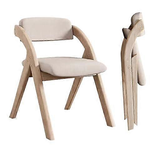 2 Pack Folding Wooden Chairs with Cushions, SpaceSaving HeavyDuty Frame for Indoor and Outdoor