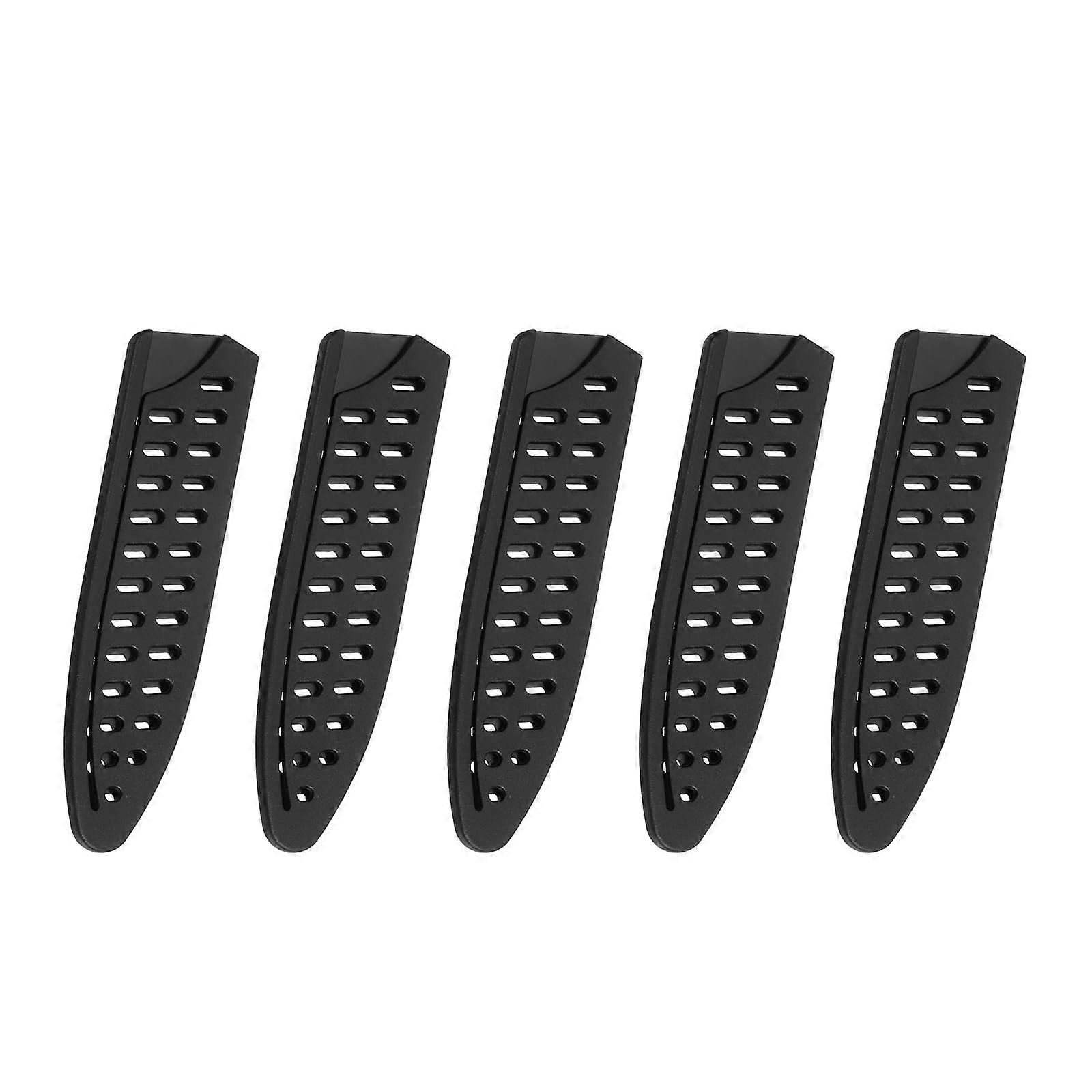 5Pcs Knife Blade Protector Set for 6' Chef Knife, Universal Edge Guards with Secure SlipResistant Design, Black