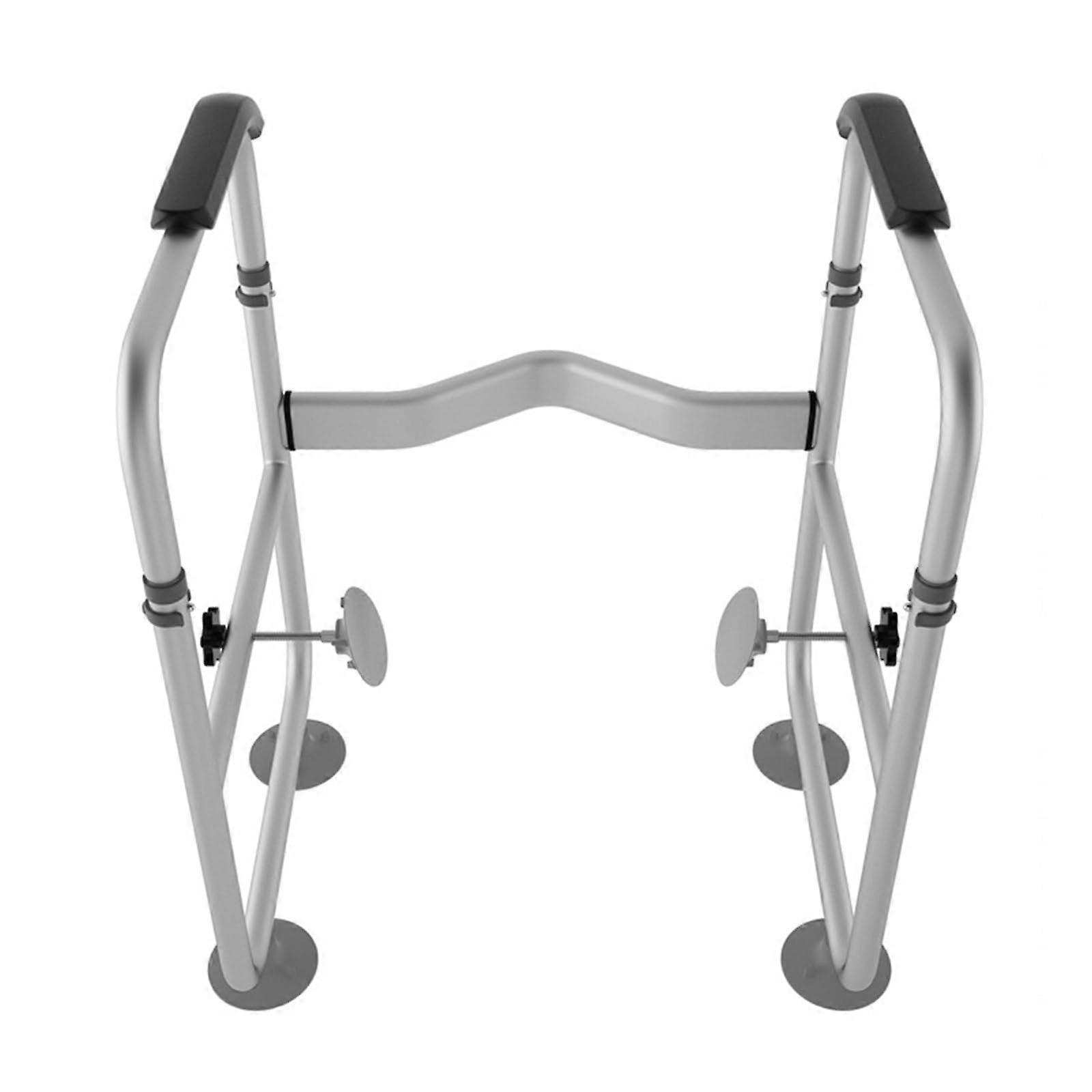 Adjustable Toilet Safety Rails for Seniors and Disabled with NonSlip Handles and Backrest Support