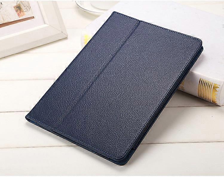Case For Ipad Mini1/mini2/mini3 Dark Blue Stand Leather Litchi Texture Two-fold Stitching