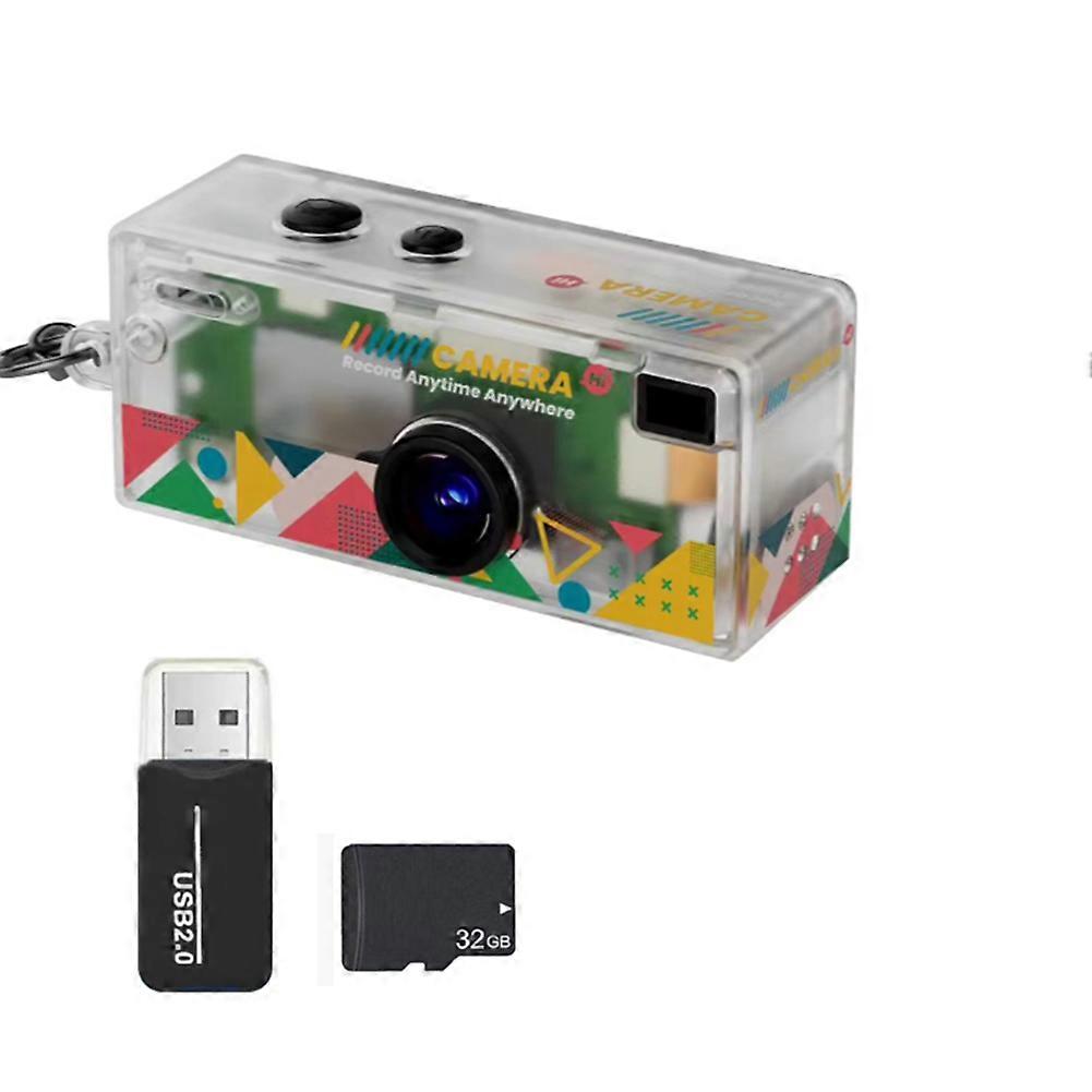 G6 Mini Thumb Camera 0.96Inch Action Retro Keychain Camera with 32G Card 1080P Very Small Camcorder Video Recorder