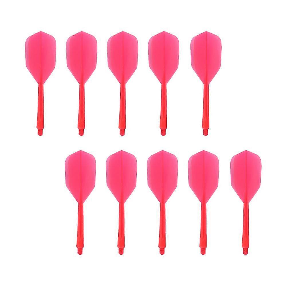 Professionella dartflygningar för dart 10 st integrerade plastskaft röda