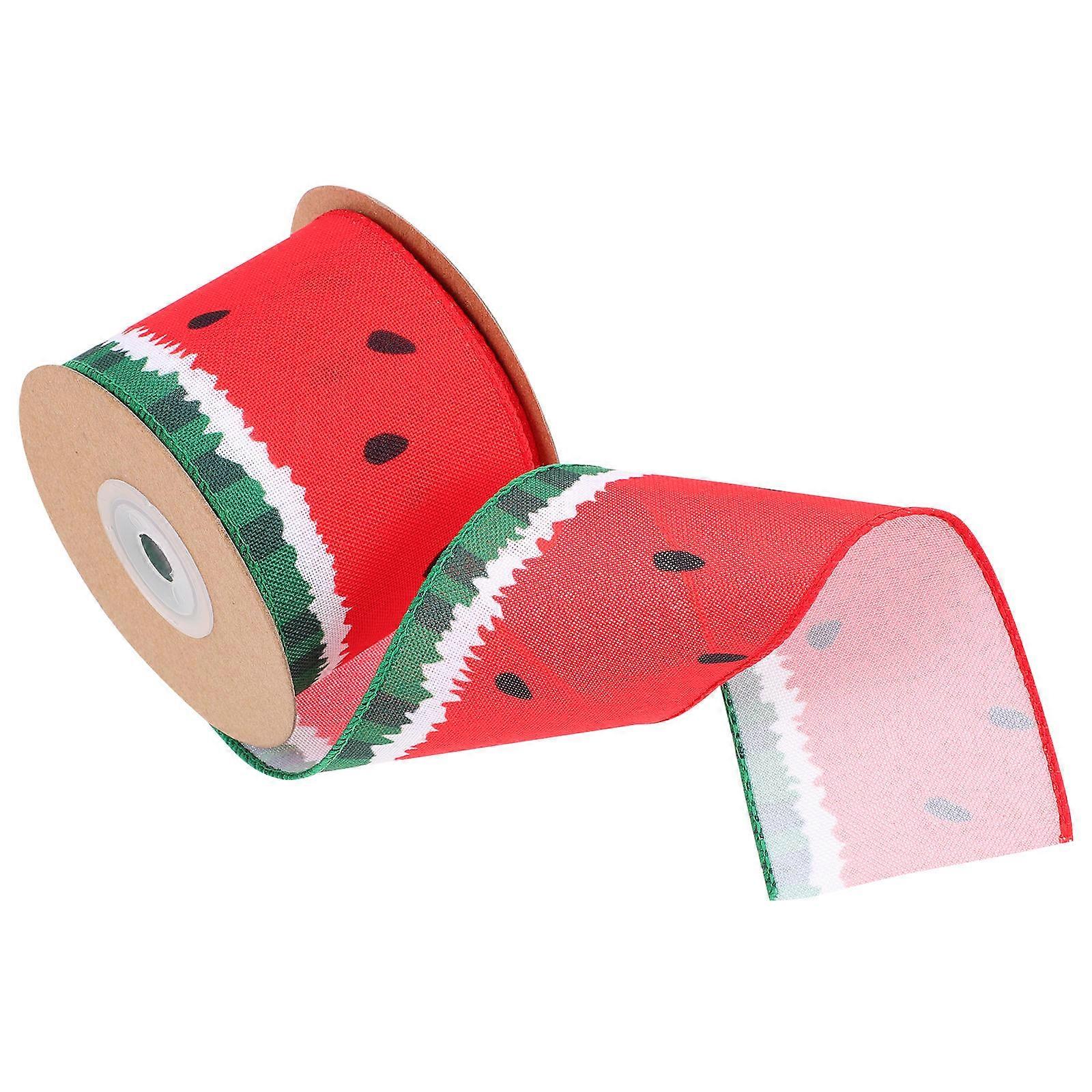 Creative Ribbon for DIY Gift Wrapping Polyester Watermelon Ribbon 1 Roll