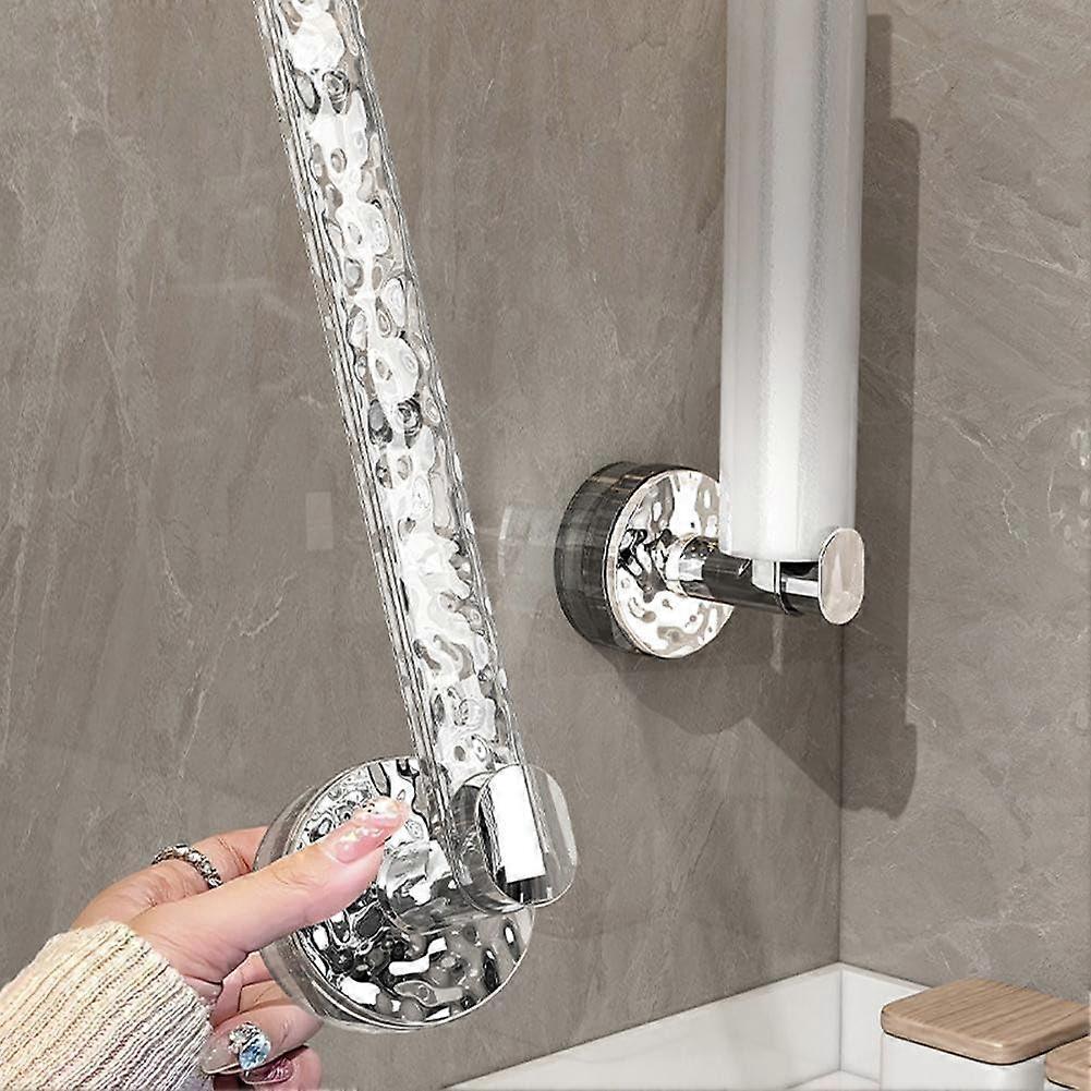Suction Cup Hook with Strong Suction Hold, No Drill Bathroom and Kitchen Storage Rack Silver