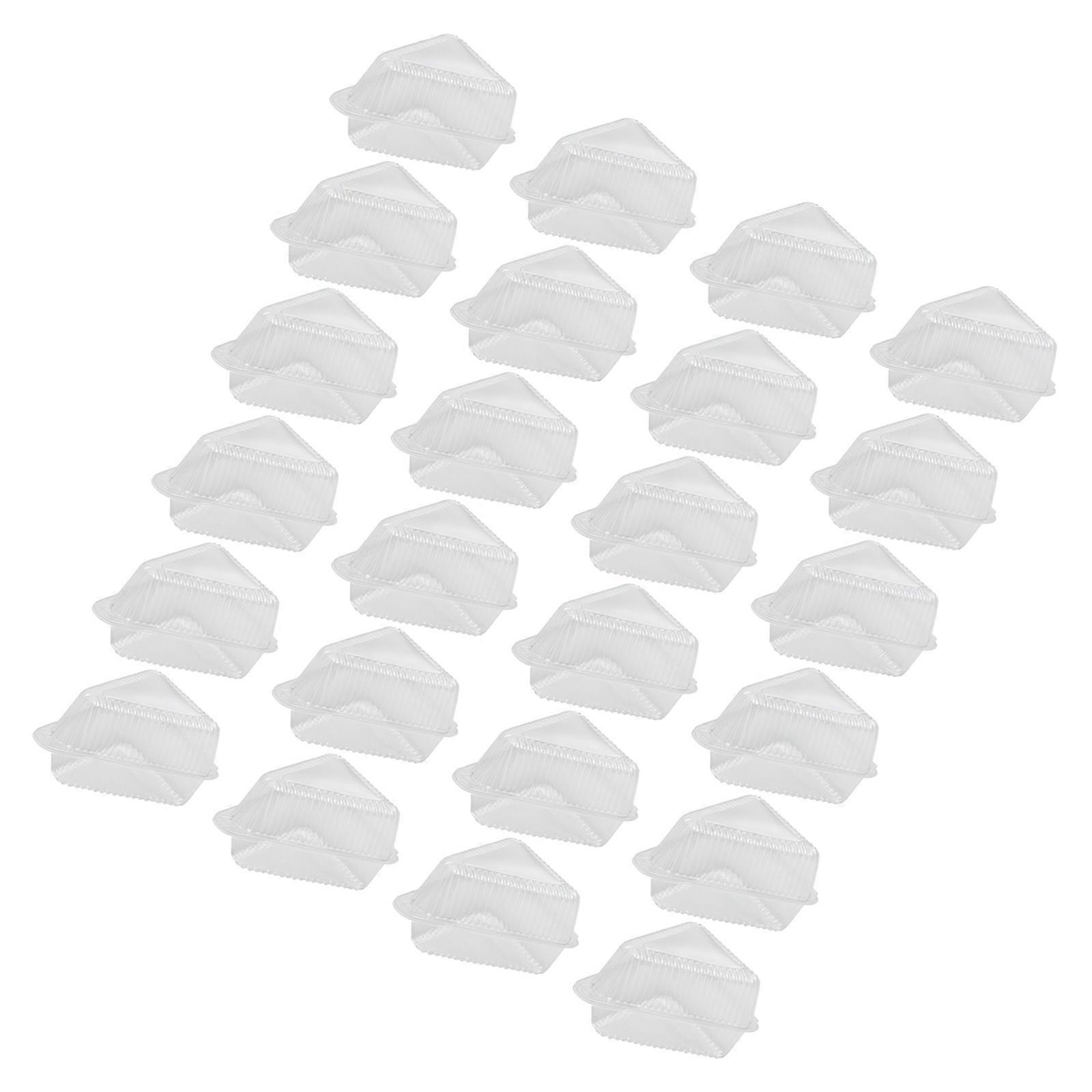 Transparent Cake Carrier Container for Storage 50Pcs with Lids Clear Design